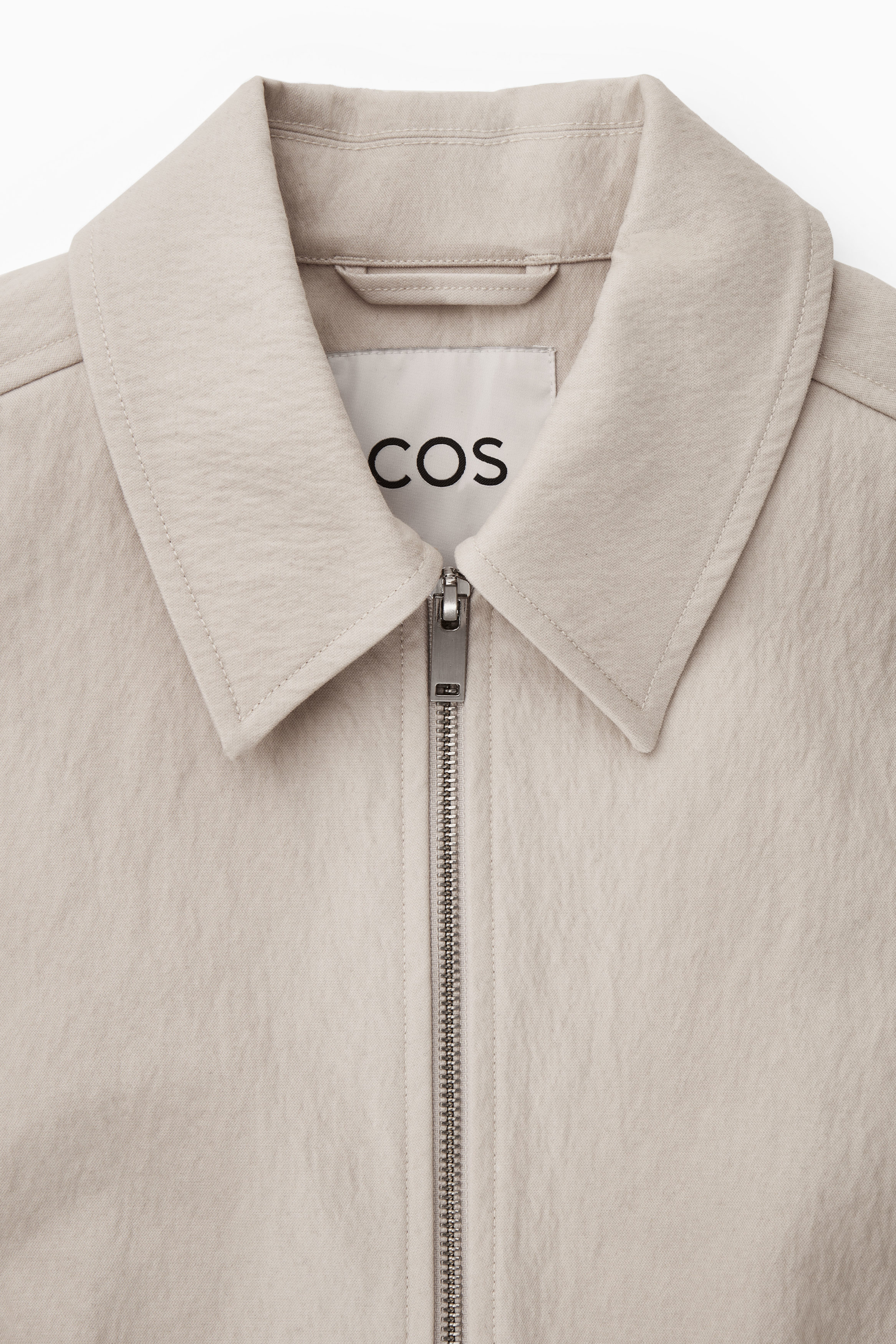 ジャケット・アウター argue COCOON COAT VEST/CERAMIC ECRU CROPPED WAISTED JACKET - BEIGE | COS