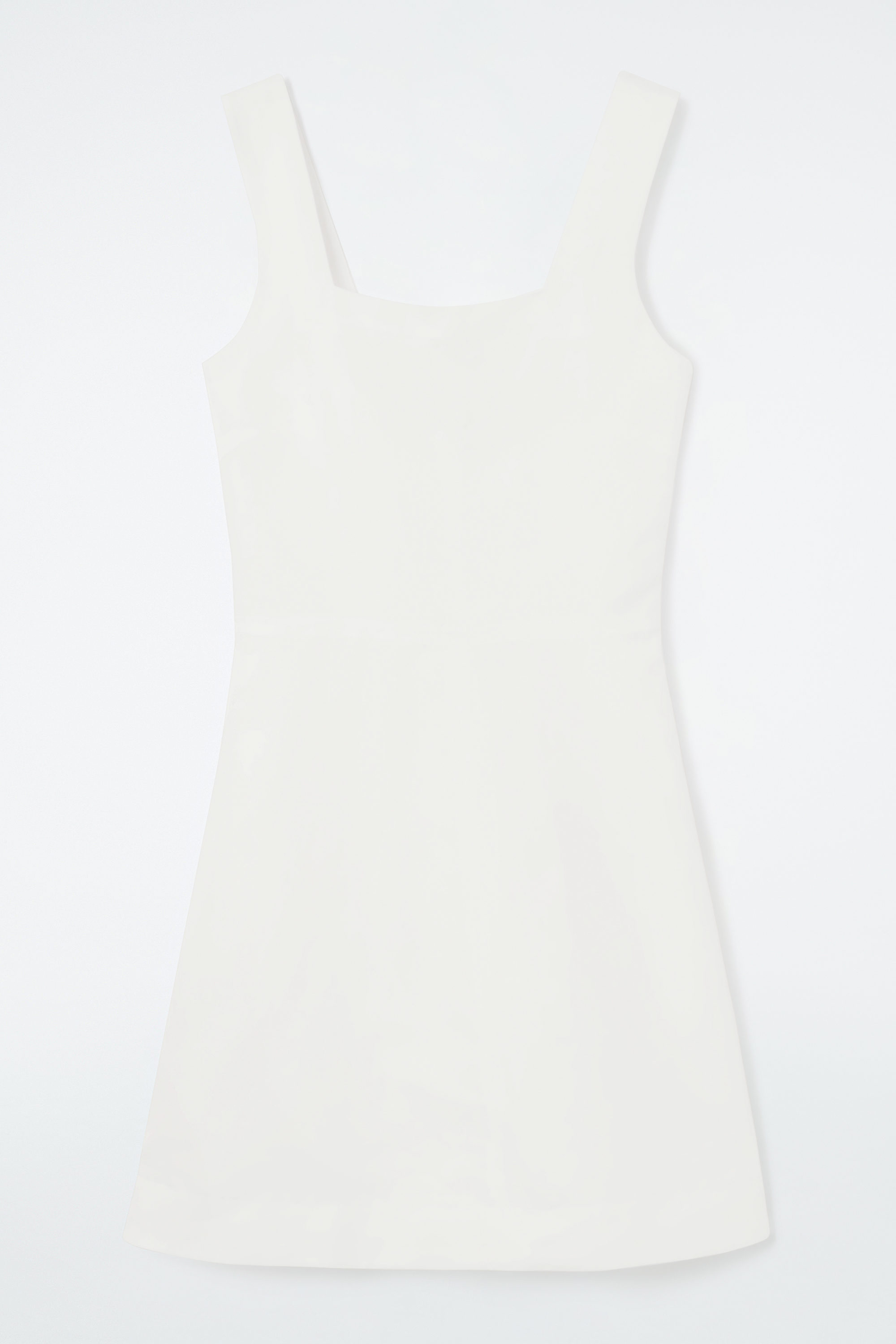 SQUARE-NECK MINI PINAFORE DRESS