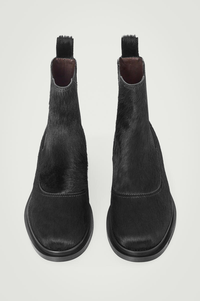 COS THE PONY HAIR CHELSEA BOOTS