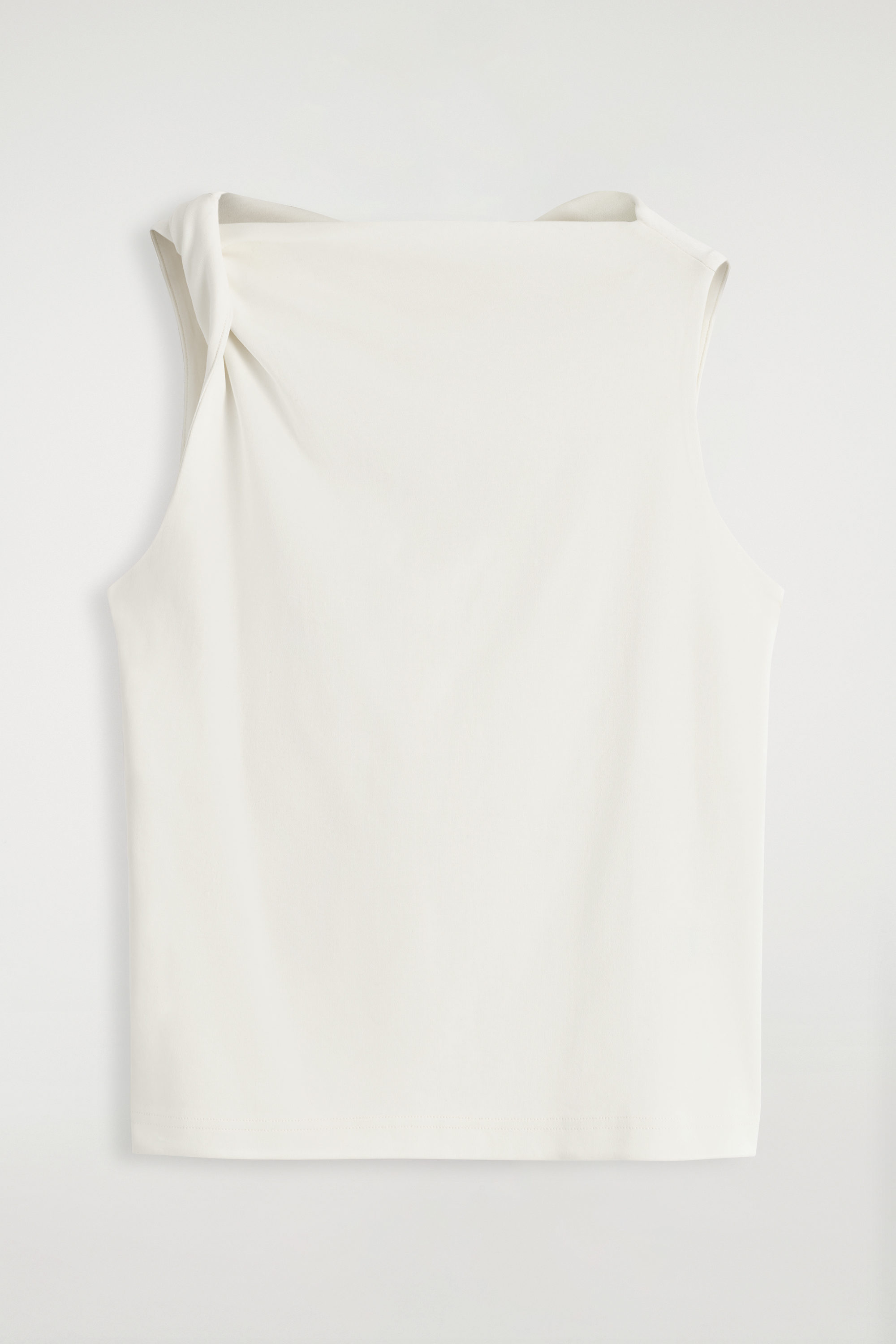 TWIST-DETAIL COTTON TOP - WHITE | COS