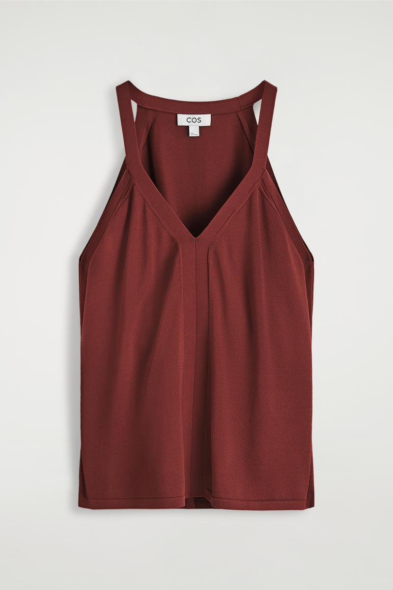 Knitted V-Neck Tank Top