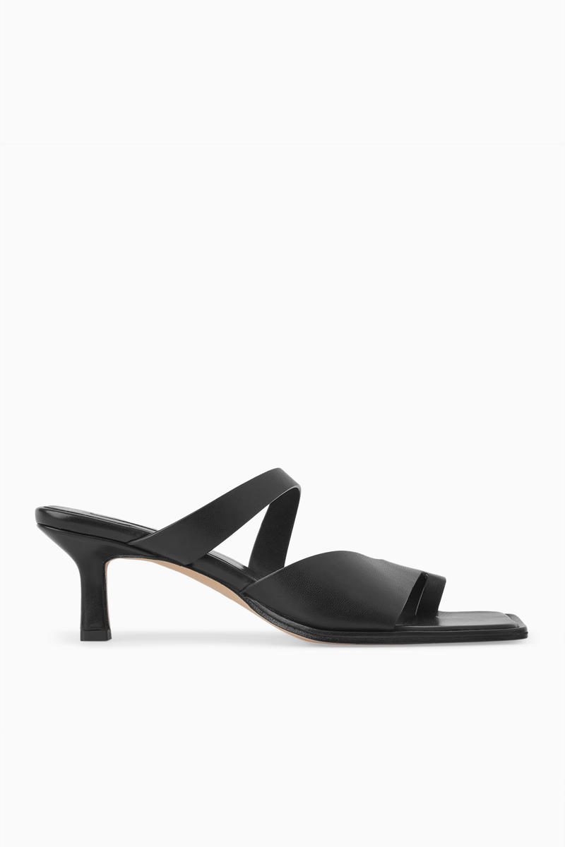 Toe-Thong Heeled Sandals