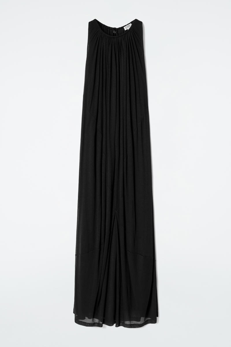 Gathered Halterneck Maxi Dress
