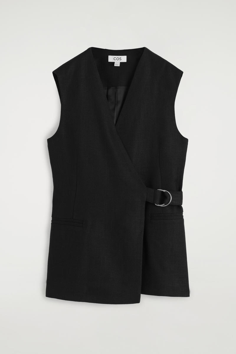 Belted Wrap-Front Waistcoat