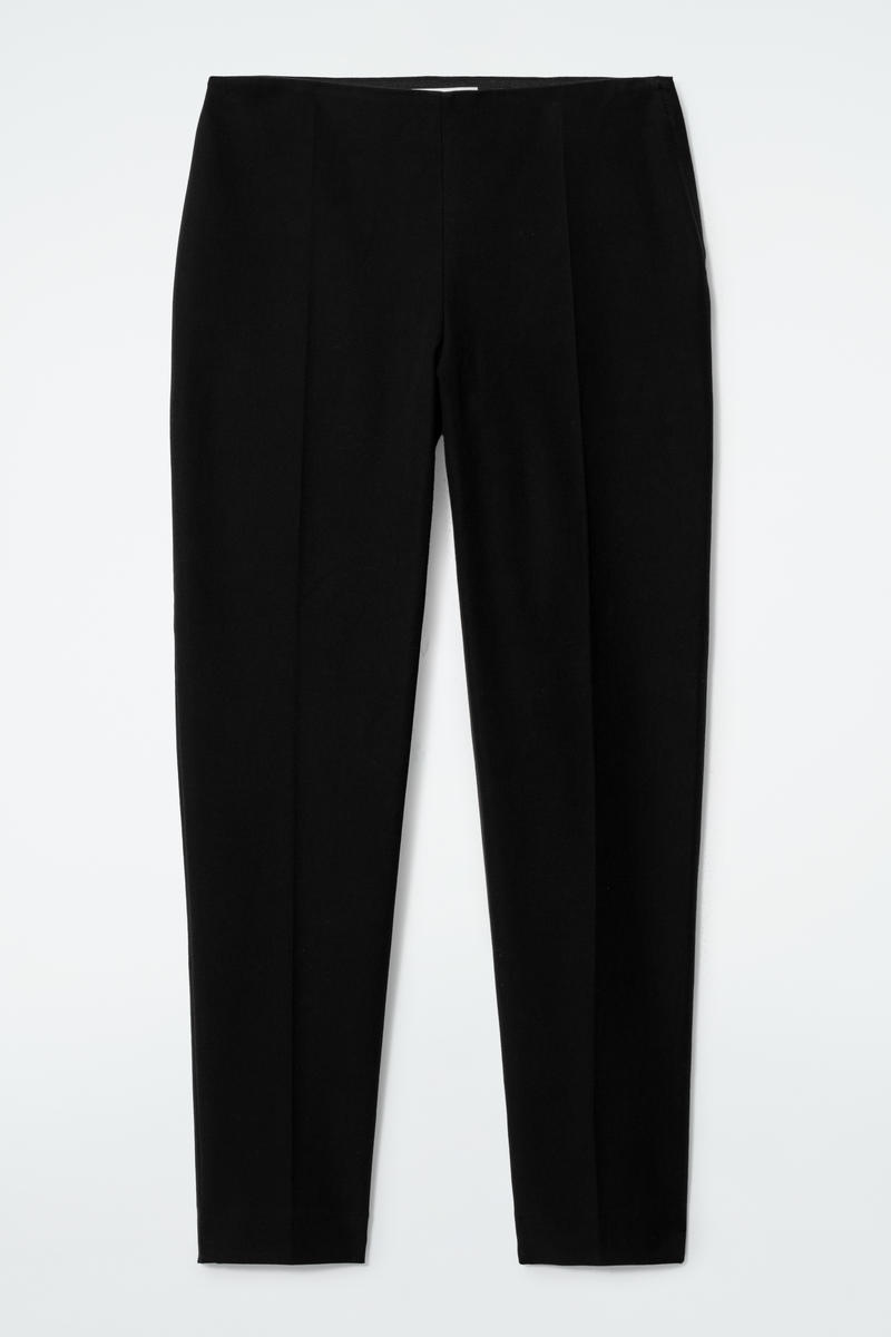 Slim-Leg Cropped Trousers