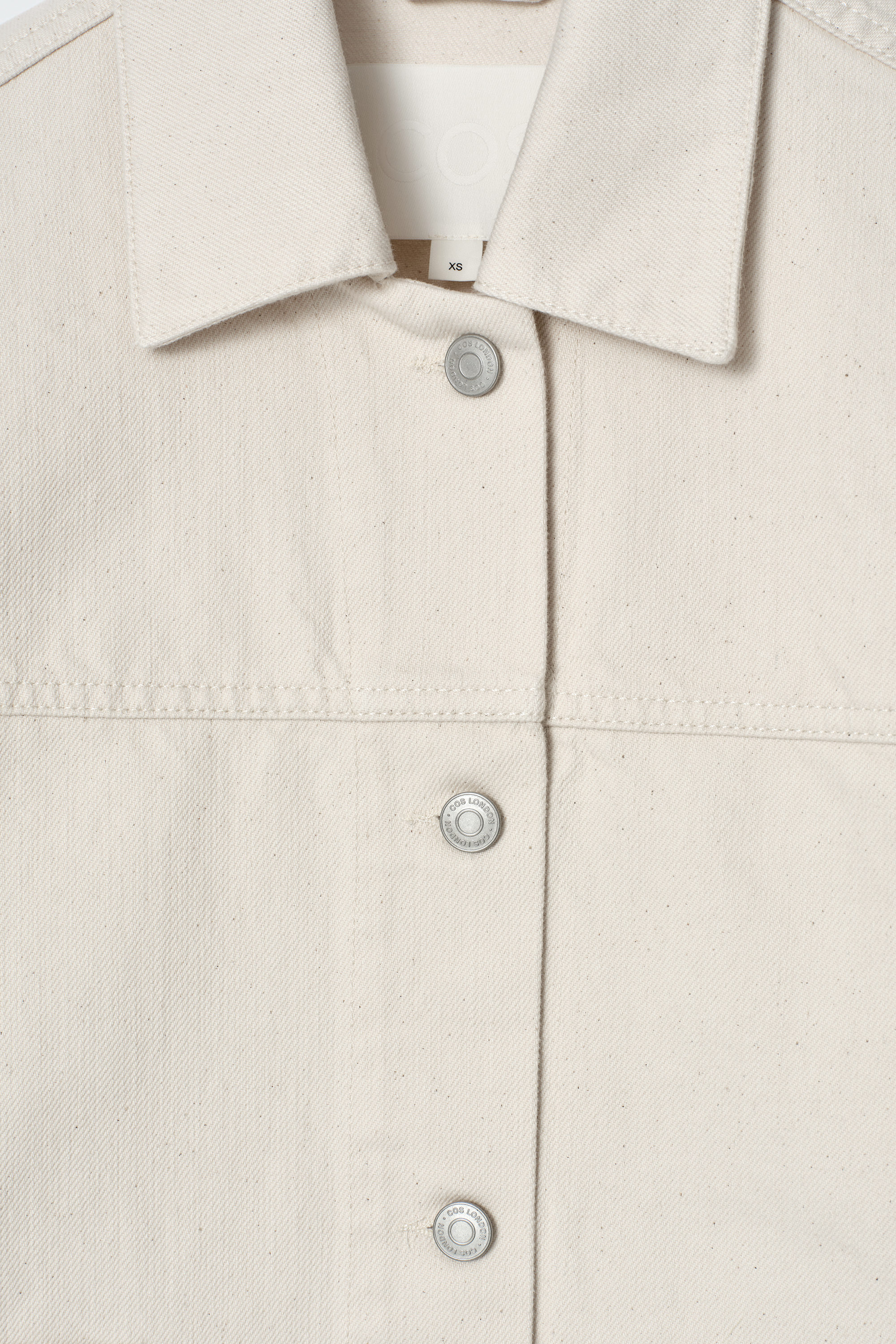 BOXY DENIM JACKET - ECRU