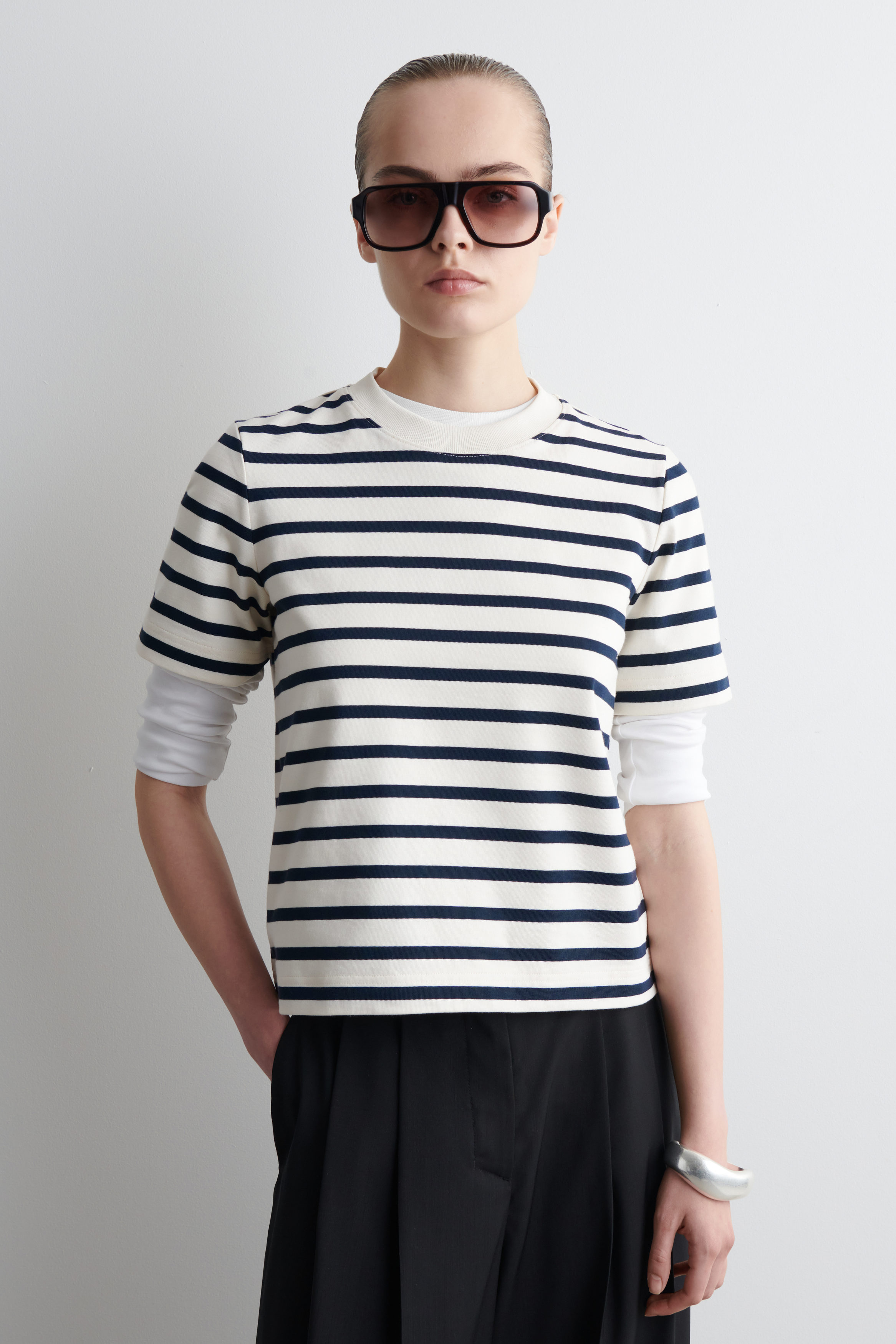 Tシャツ・カットソー No.1130 C stripe loose T (4color) Vivid LS Shirt Womens | GOREWEAR US
