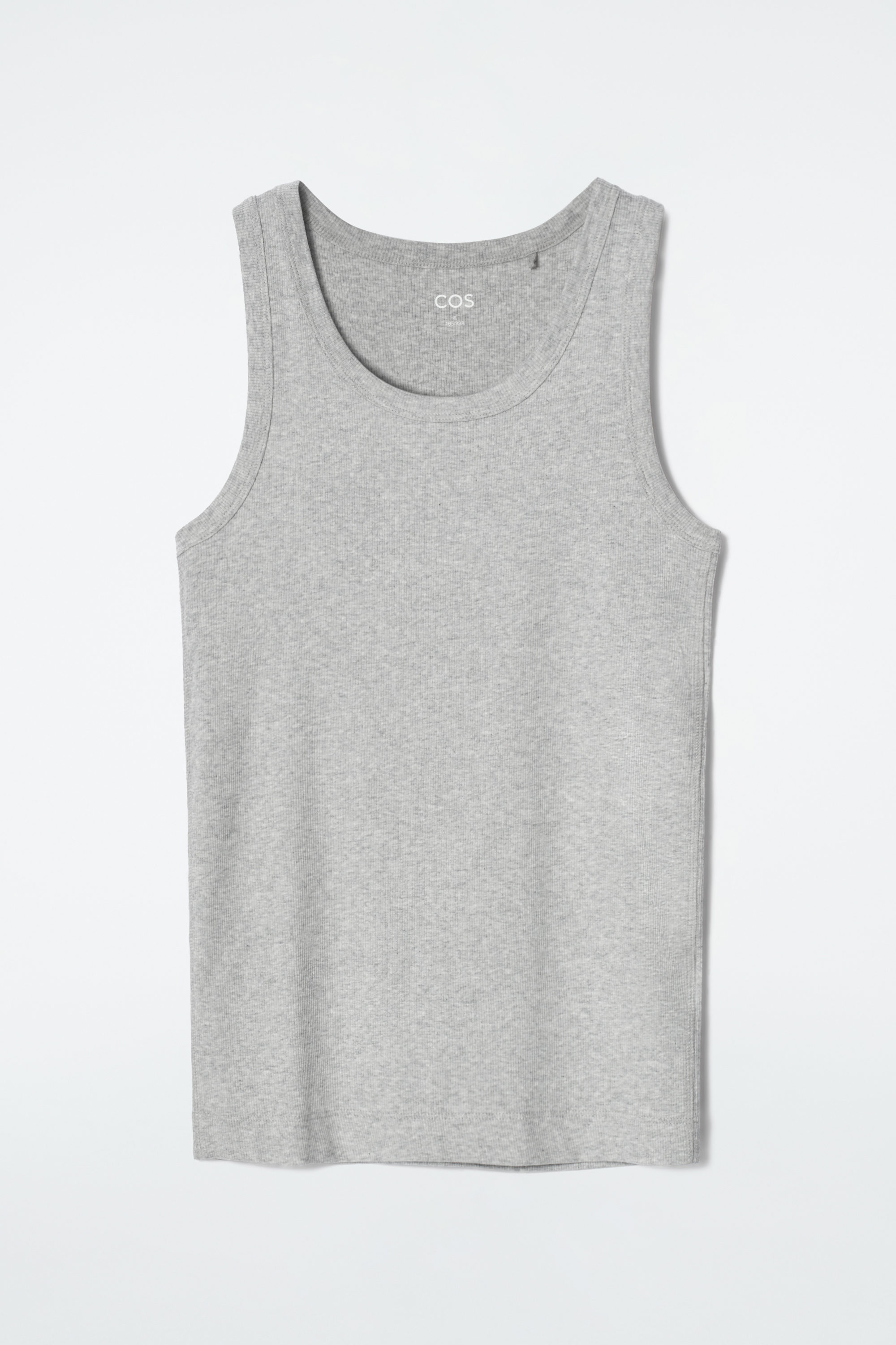 RIBBED TANK TOP - GRAY MÉLANGE | COS