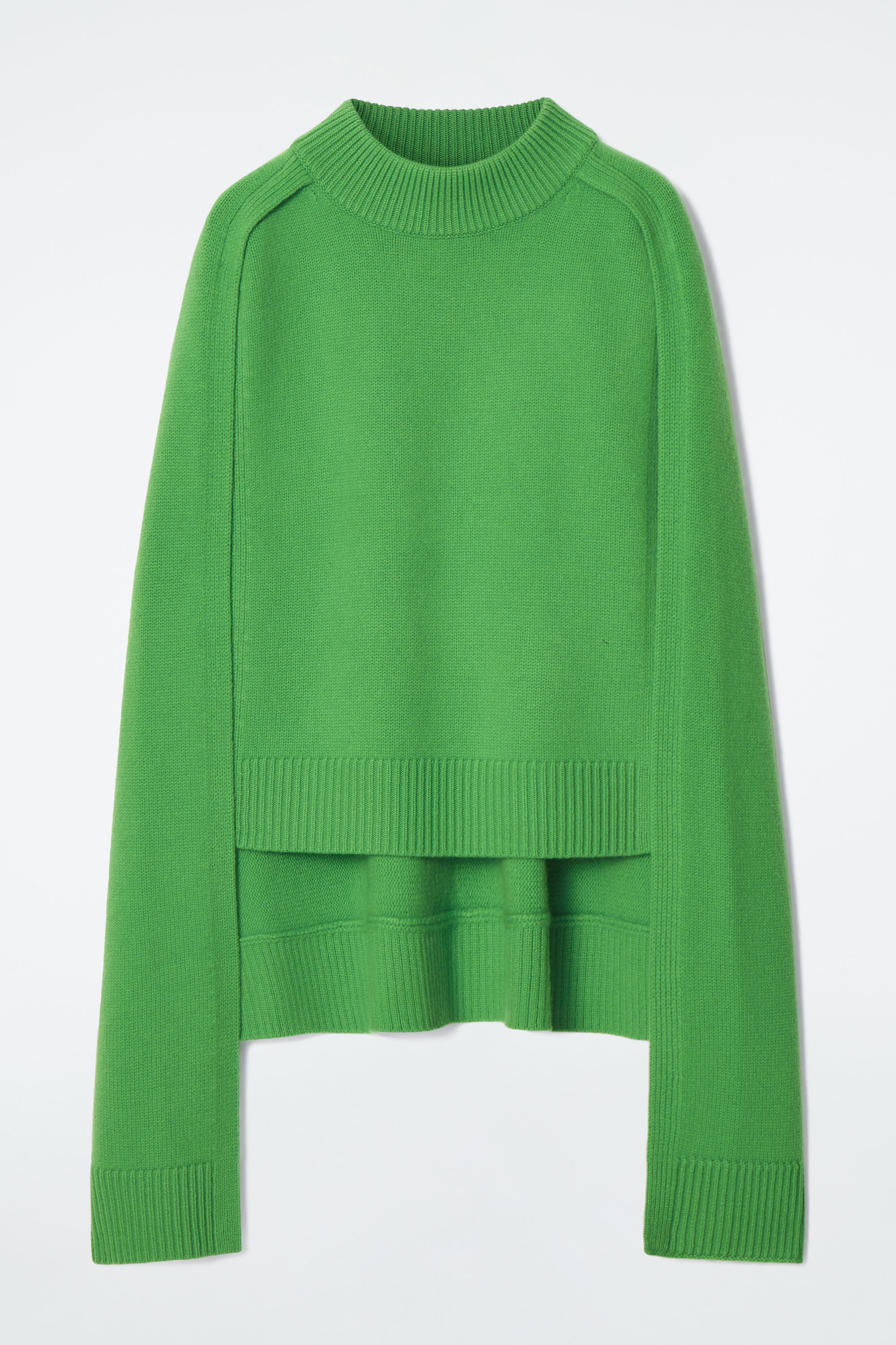 HYBRID WOOL CAPE JUMPER - IVORY HYBRID WOOL CAPE JUMPER - IVORY