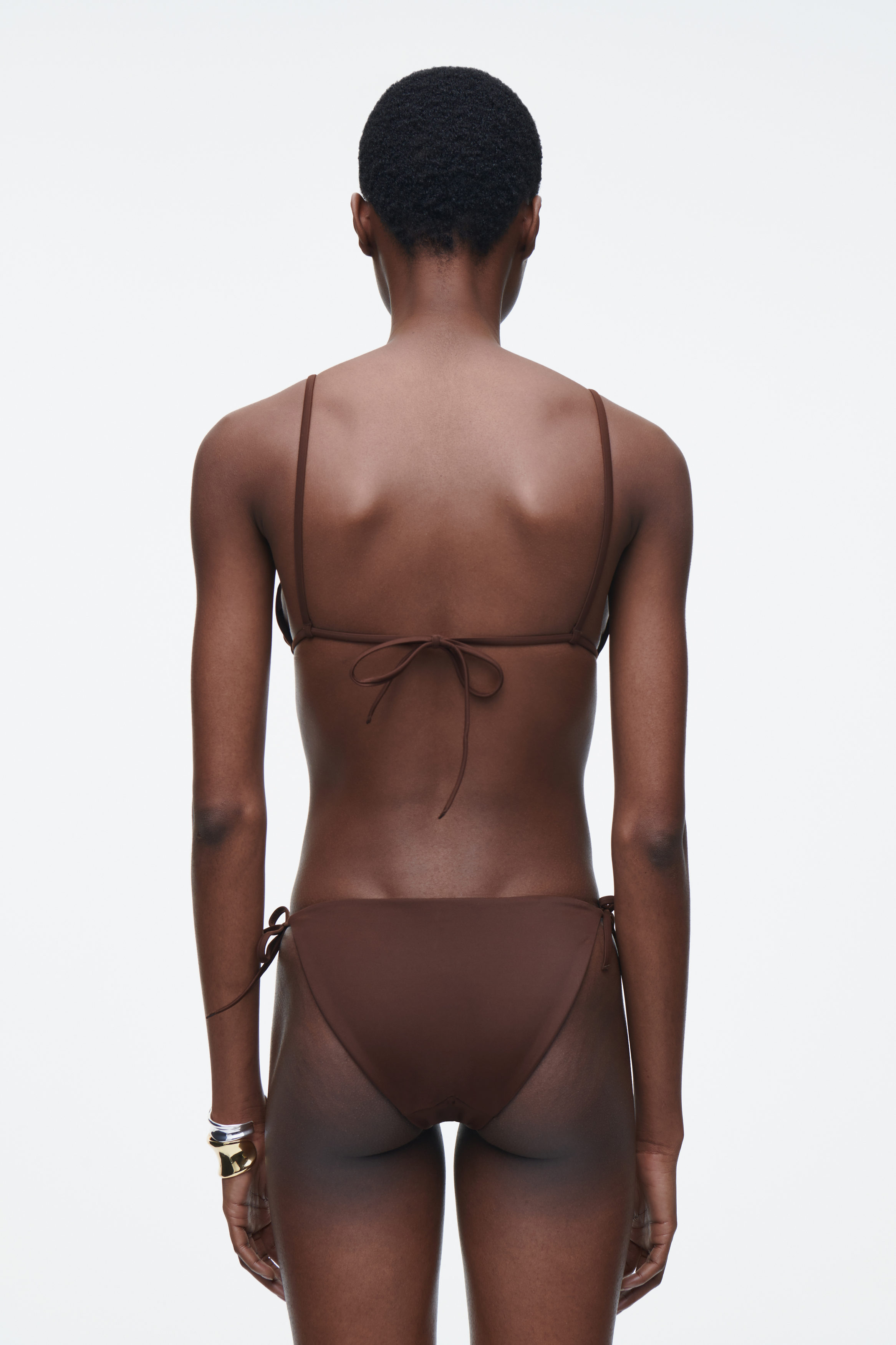 早割航空券 TRIANGLE BIKINI TOP - BROWN Clothing