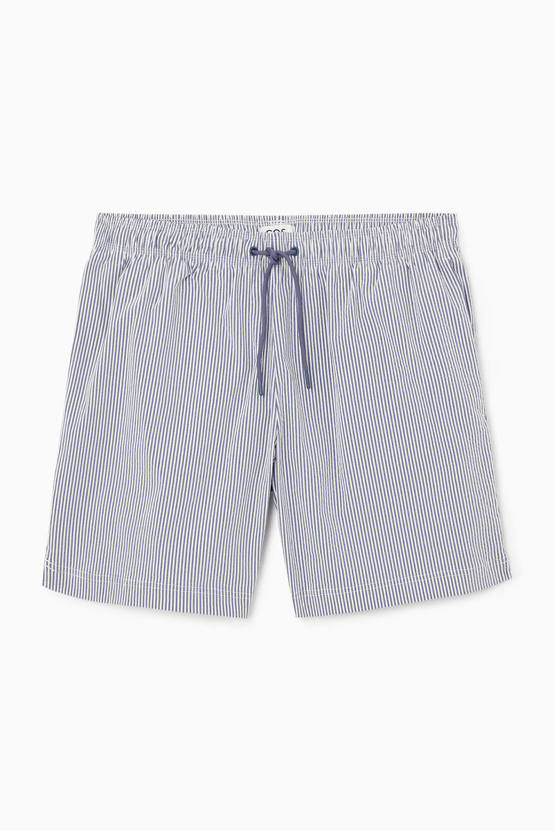 Striped Seersucker Swim Shorts