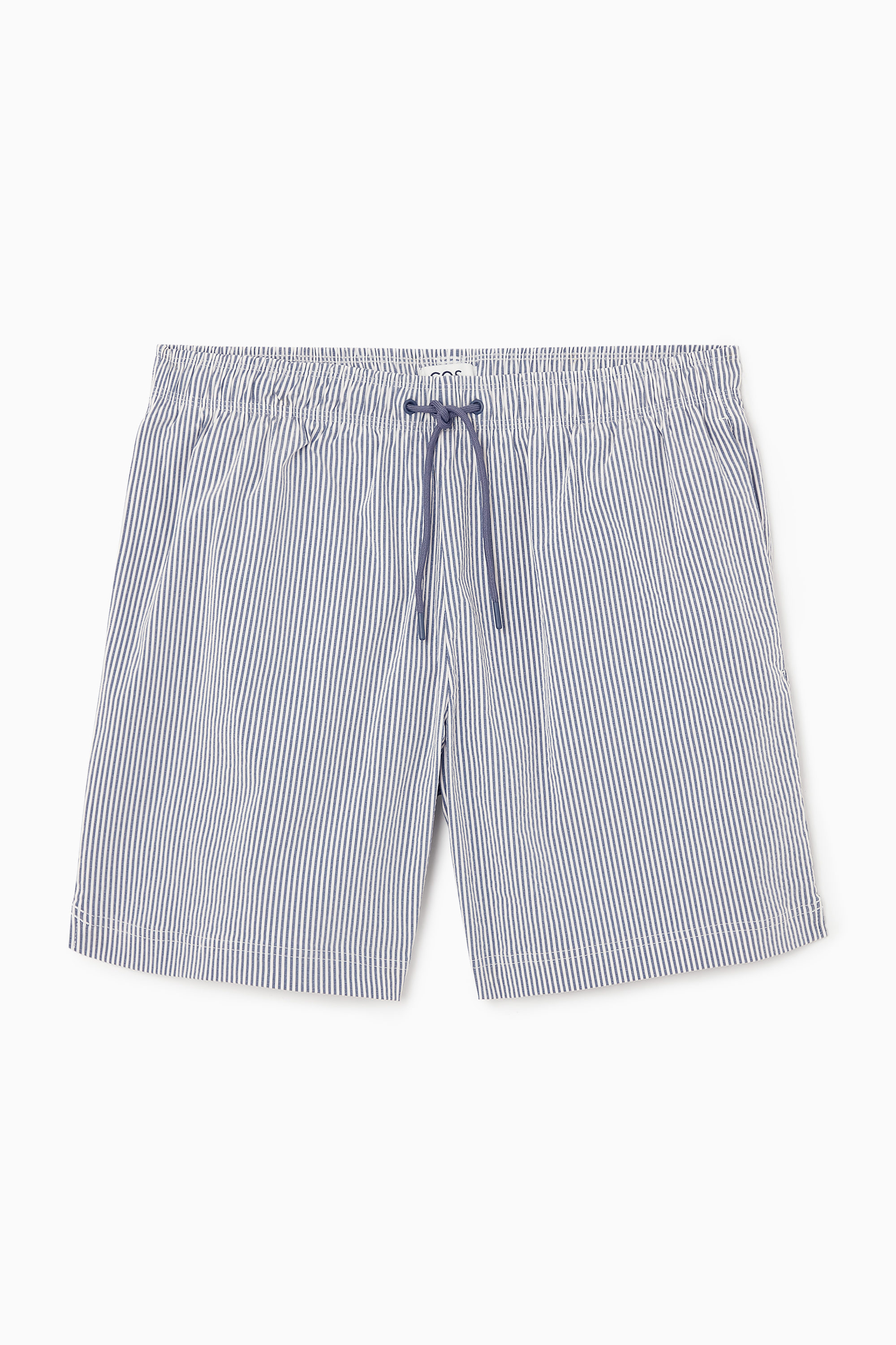 STRIPED SEERSUCKER SWIM SHORTS - BLUE / STRIPED | COS