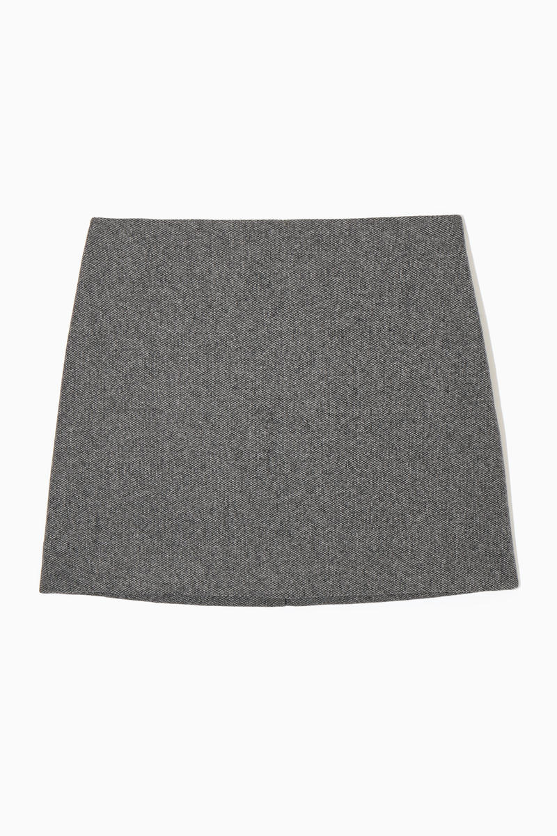 Wool-Jacquard Mini Skirt