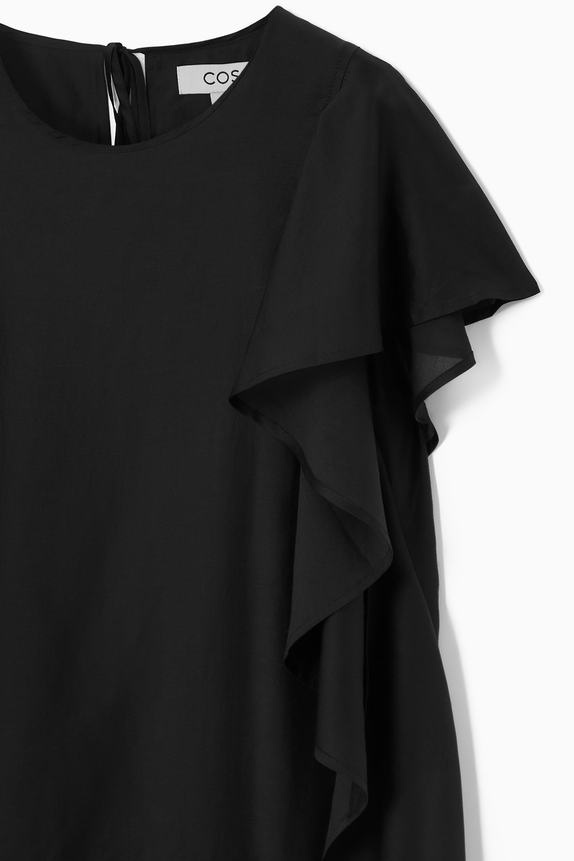 Cos RUFFLED ASYMMETRIC MIDI DRESS | King's Cross