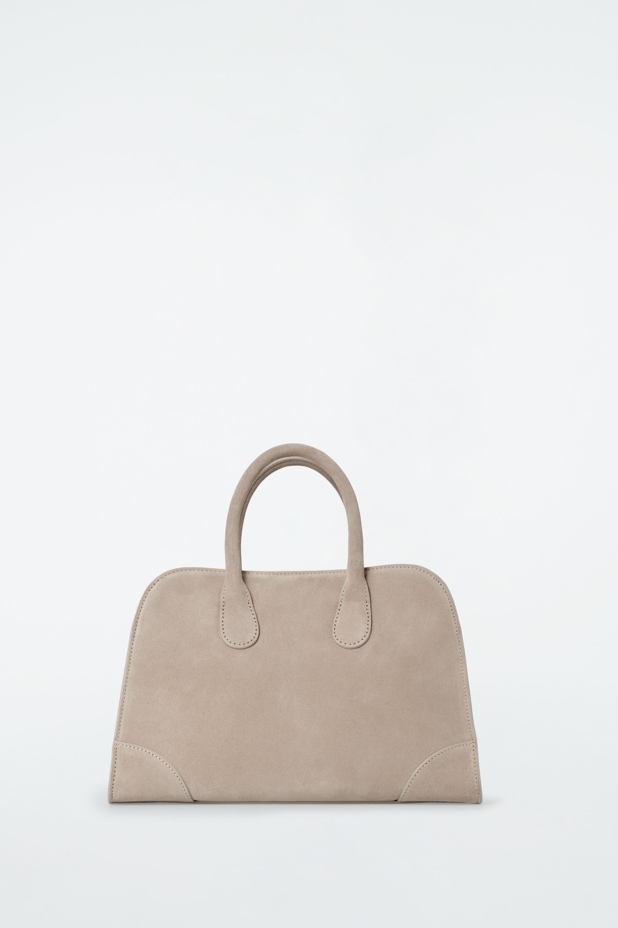 【ESC STUDIO】25SS★ lettering bowling bag MINI STUDIO BOWLING BAG - SUEDE - SAND | COS