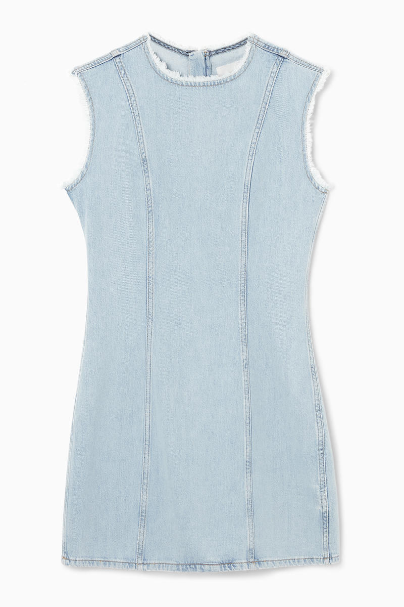 Panelled Denim Mini Dress