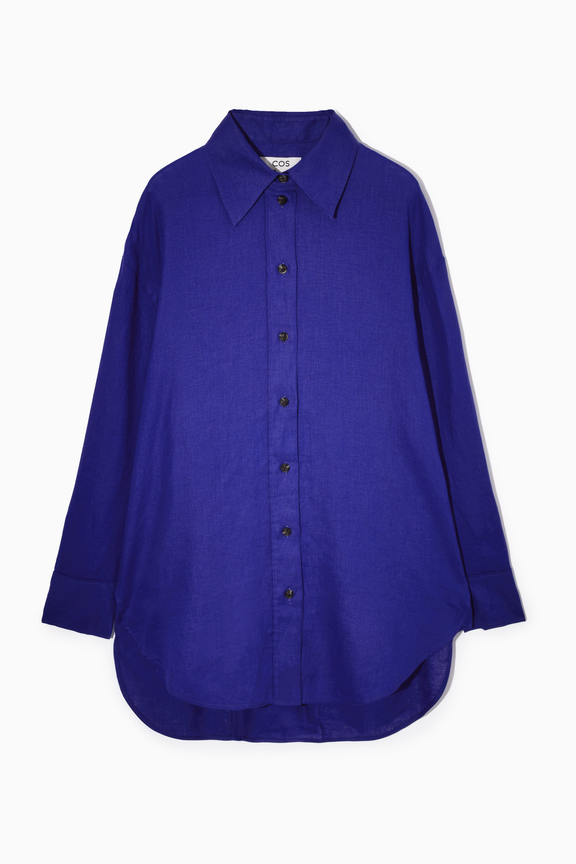 Oversized linen shirt - BLUE - women | COS AU