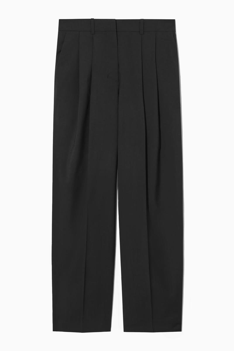 Wide-Leg Tailored Wool Trousers