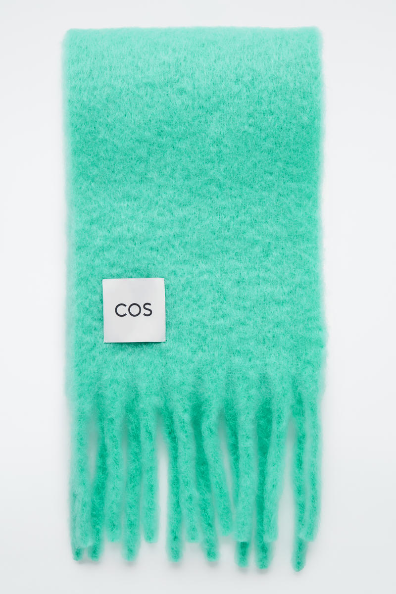 Fringed Brushed-Mohair Scarf