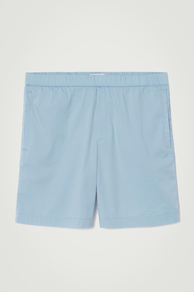 Elasticated Cotton-Blend Shorts