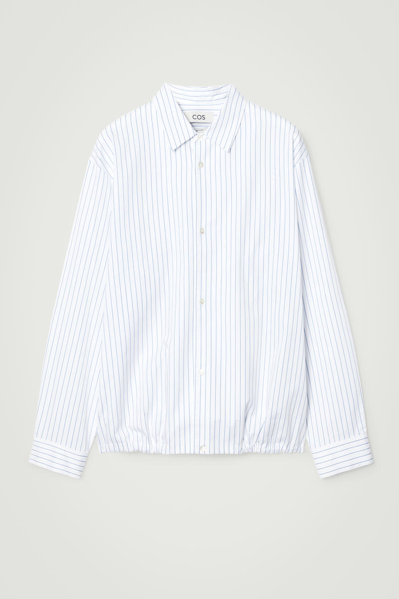 Relaxed Drawstring Cotton Shirt