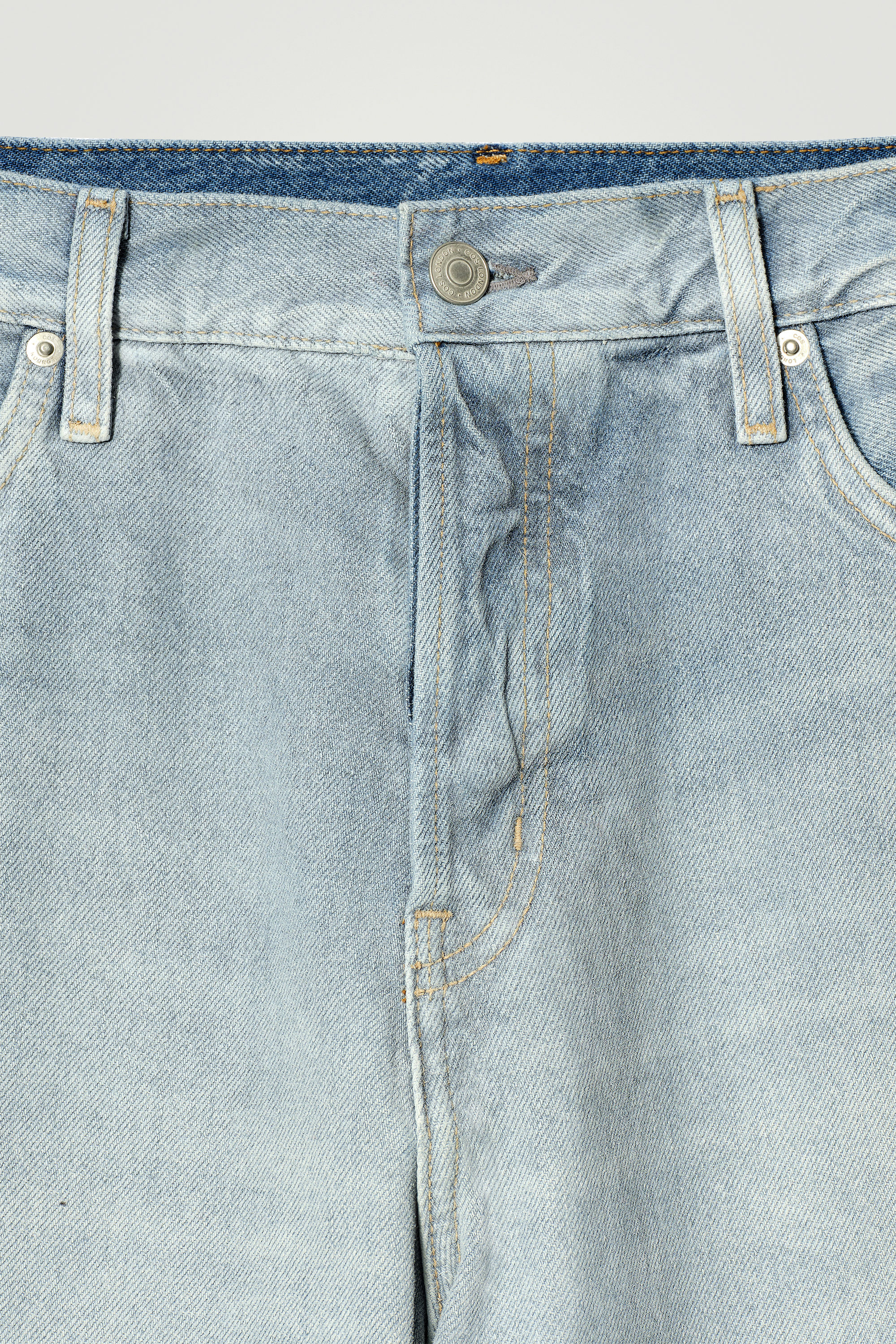 RIDER STRAIGHT-LEG JEANS - COATED BLUE