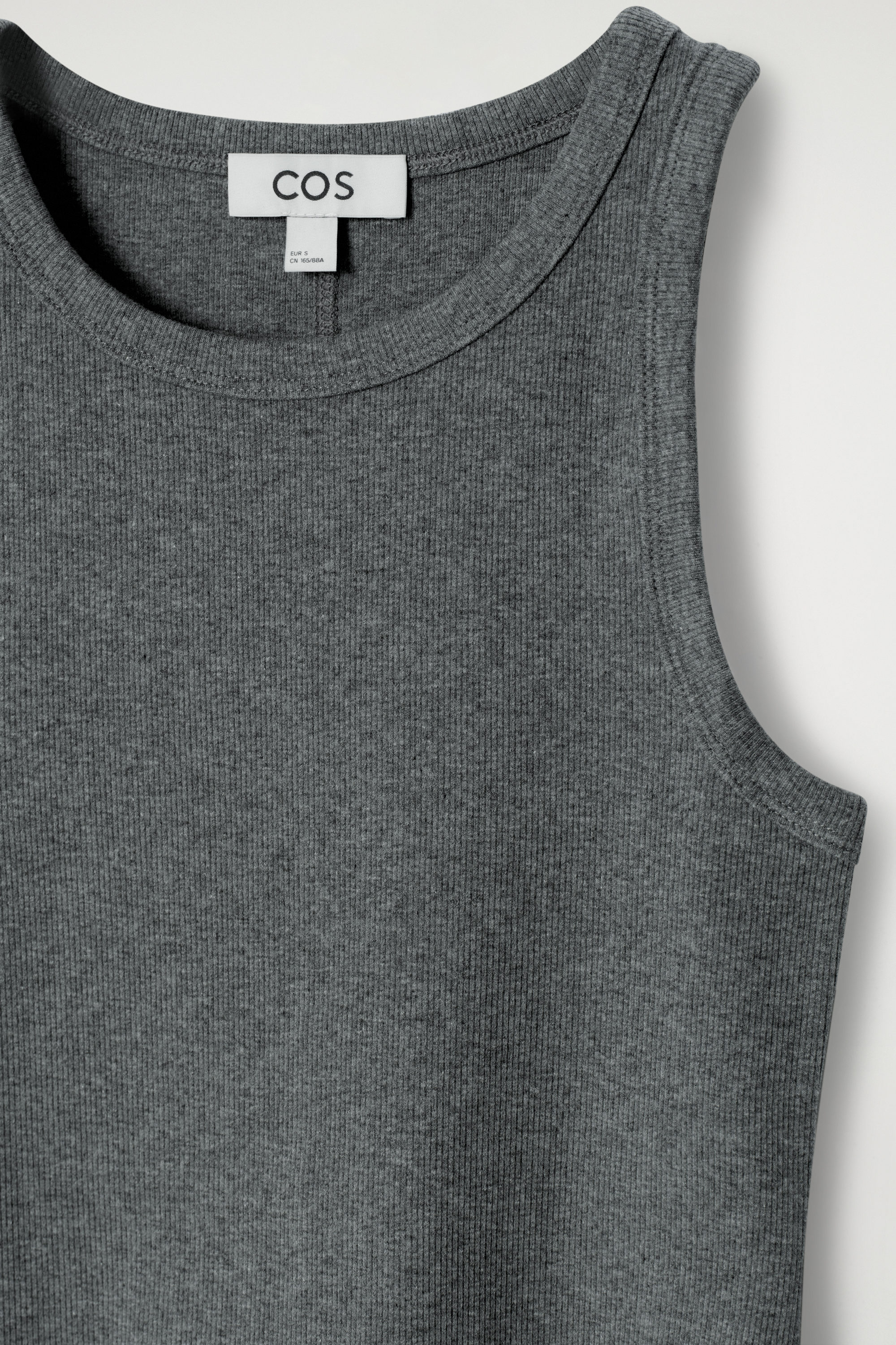 RIBBED TANK TOP - DARK GREY MÉLANGE RIBBED TANK TOP - DARK GREY MÉLANGE