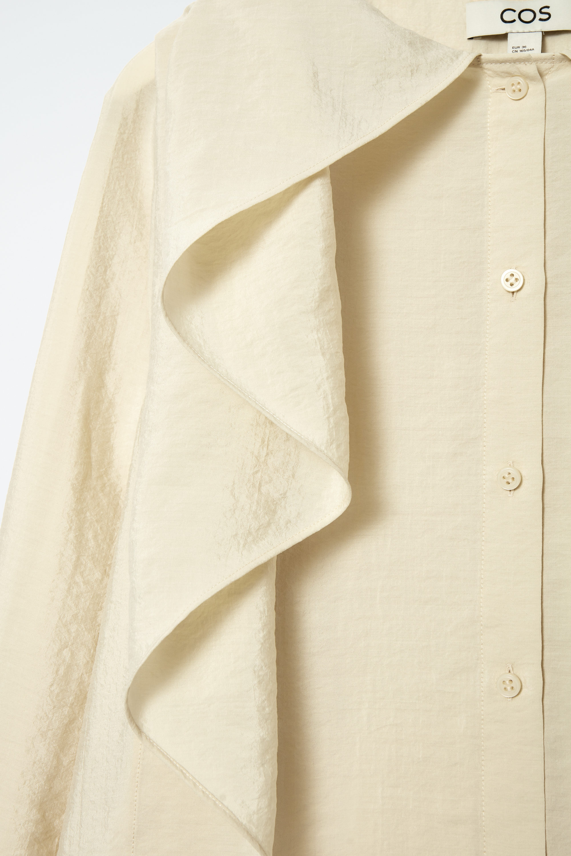 SCARF-DETAIL SILK BLOUSE - BEIGE | COS