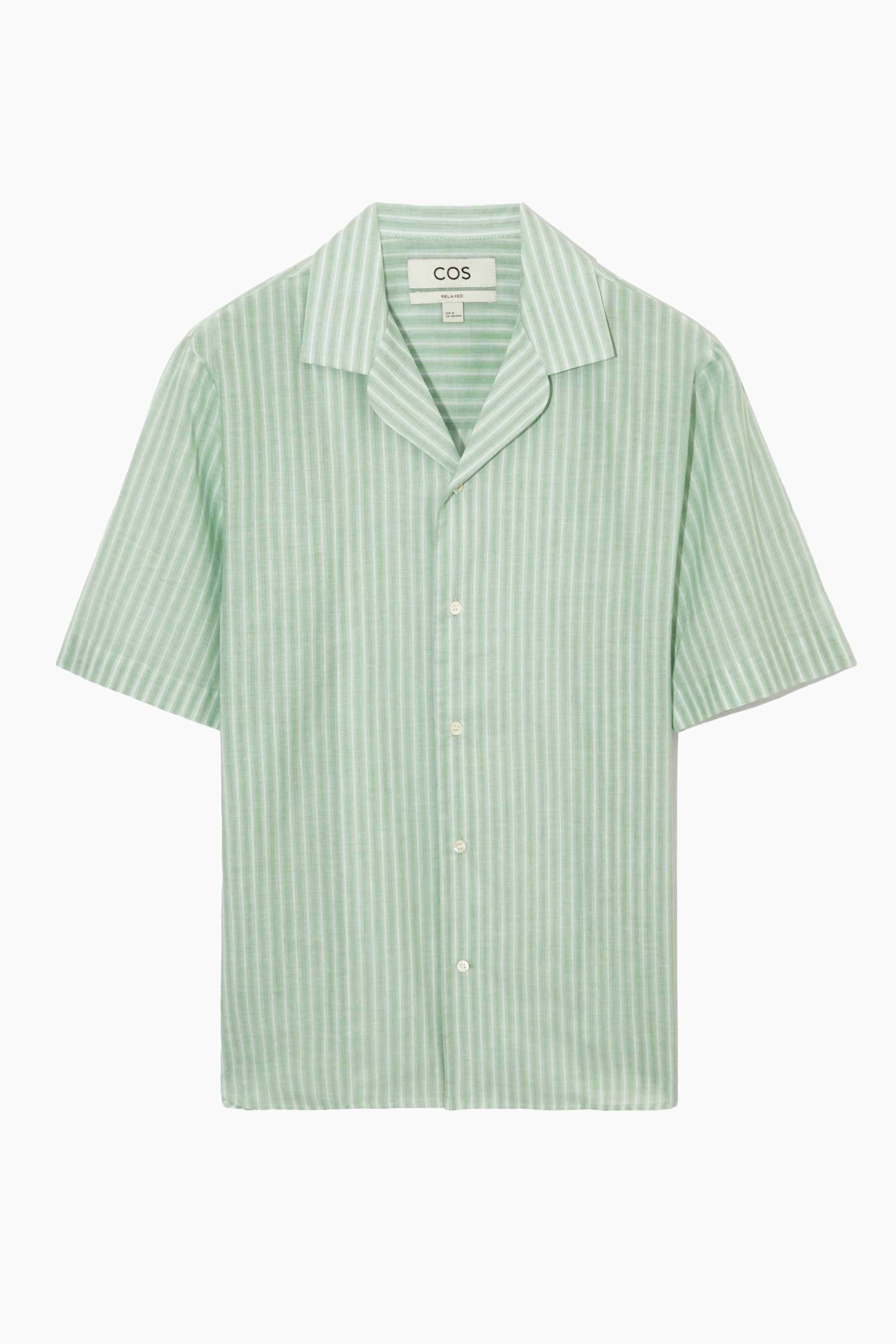 Short-sleeved striped shirt - BLUE / WHITE - men | COS AU