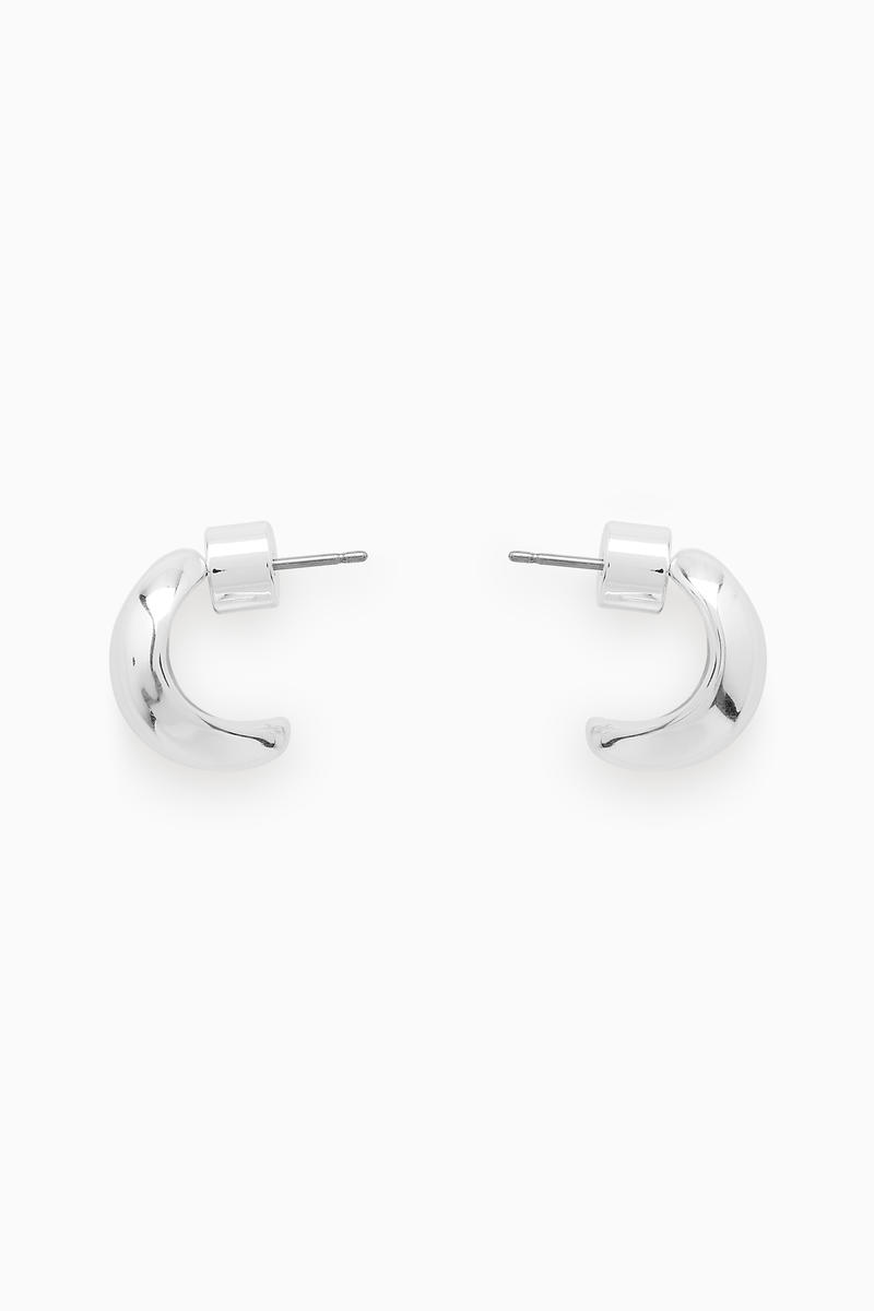 Curved Layered Stud Earrings