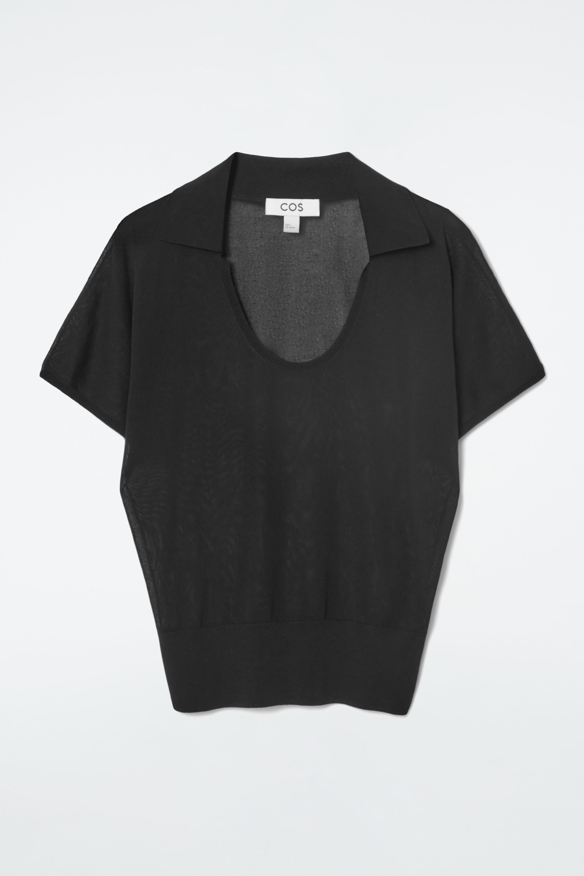 ★ESCSTUDIO★knit half neck polo (black)★正規品/直送料込 イーエスシースタジオ(ESC STUDIO) knit half neck polo (black