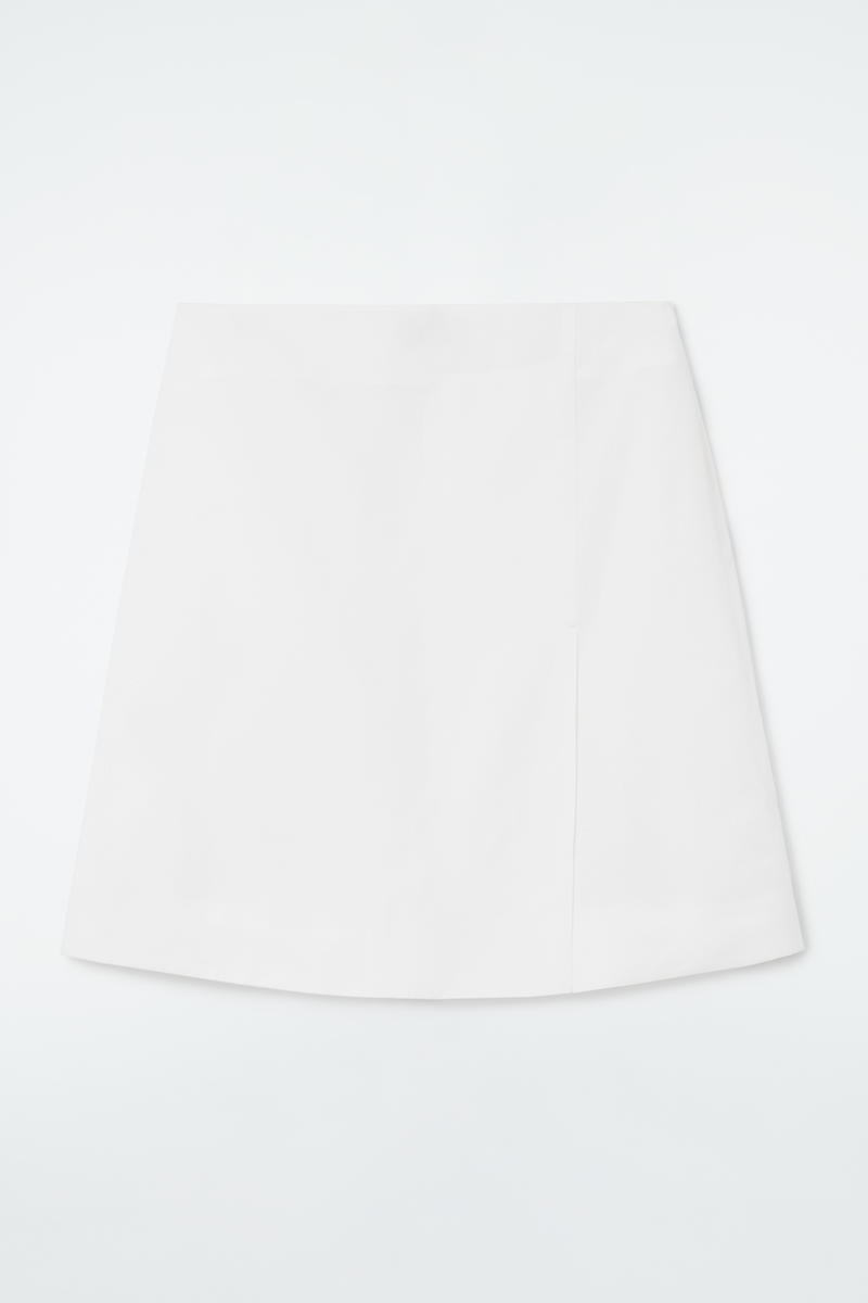 Front-Pleat Mini Skirt