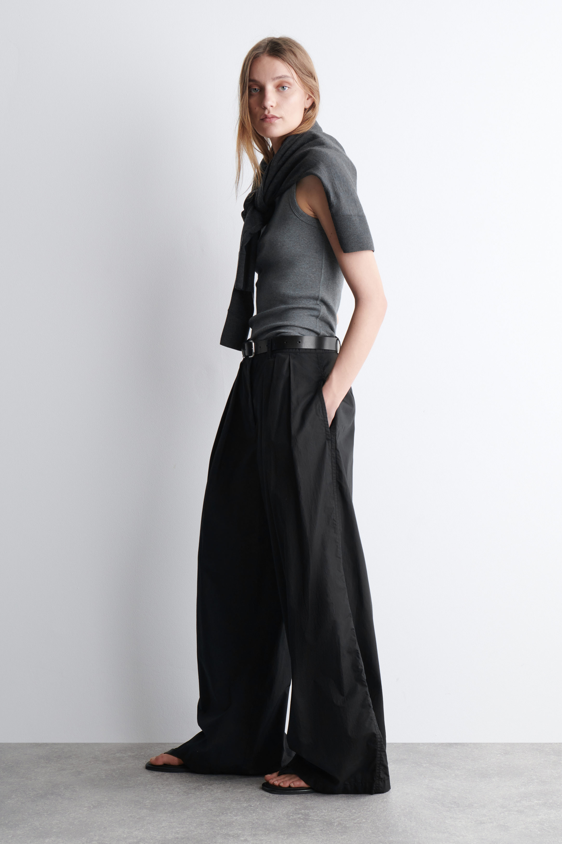 [TWN]★25SS★韓国人気★CAGE SEMI WIDE COTTON PANTS 40%OFF】COTTON LINEN TACK WIDE PANTS – Shinzone