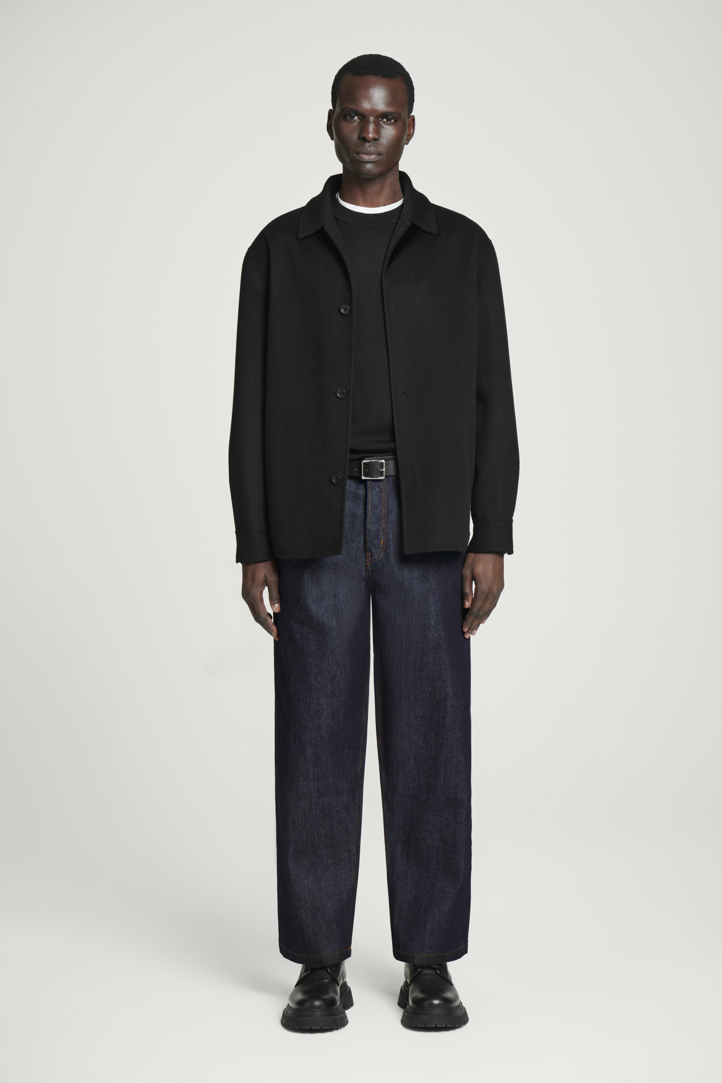 DOME RAW SELVEDGE STRAIGHT-LEG JEANS - RAW INDIGO | COS