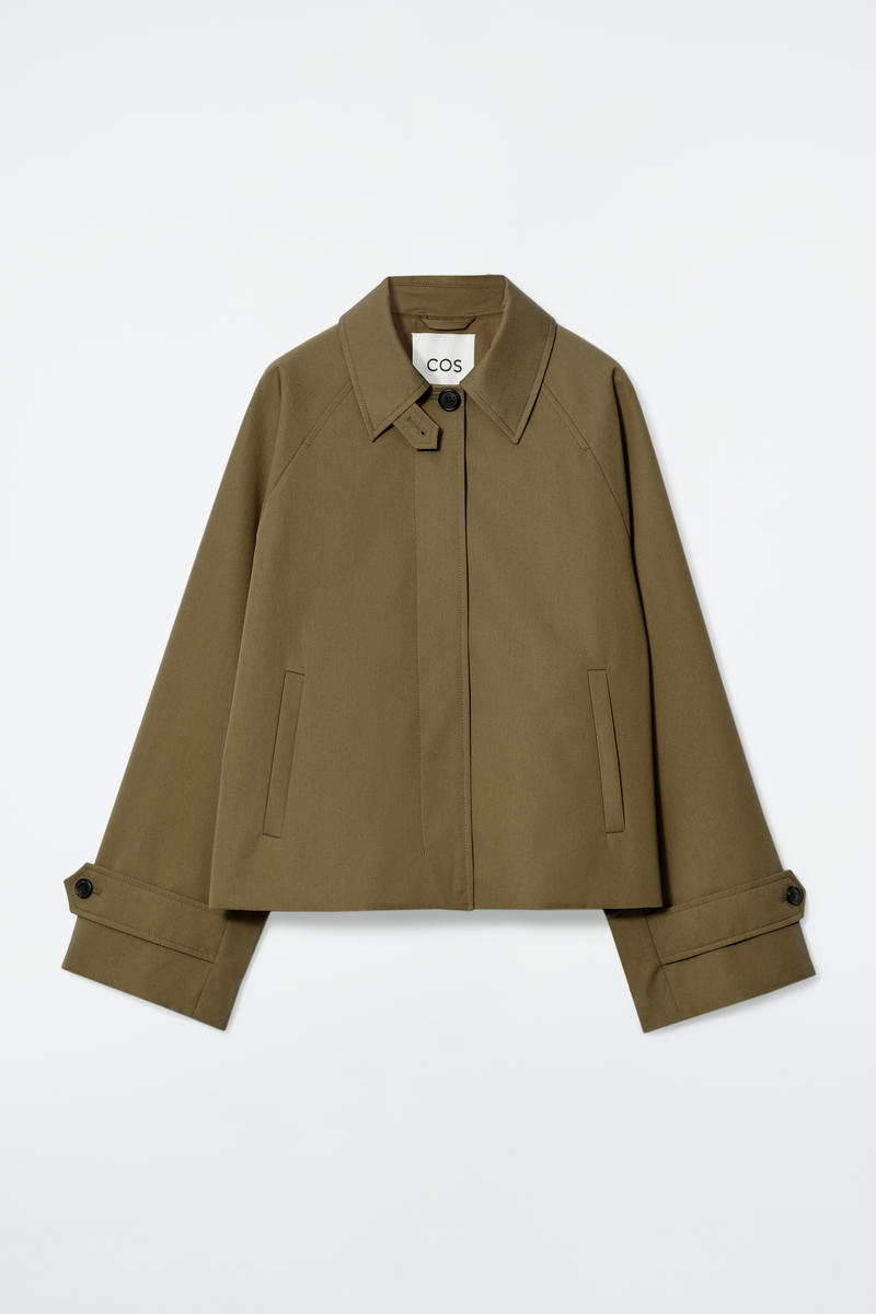 Short Twill Trench Coat