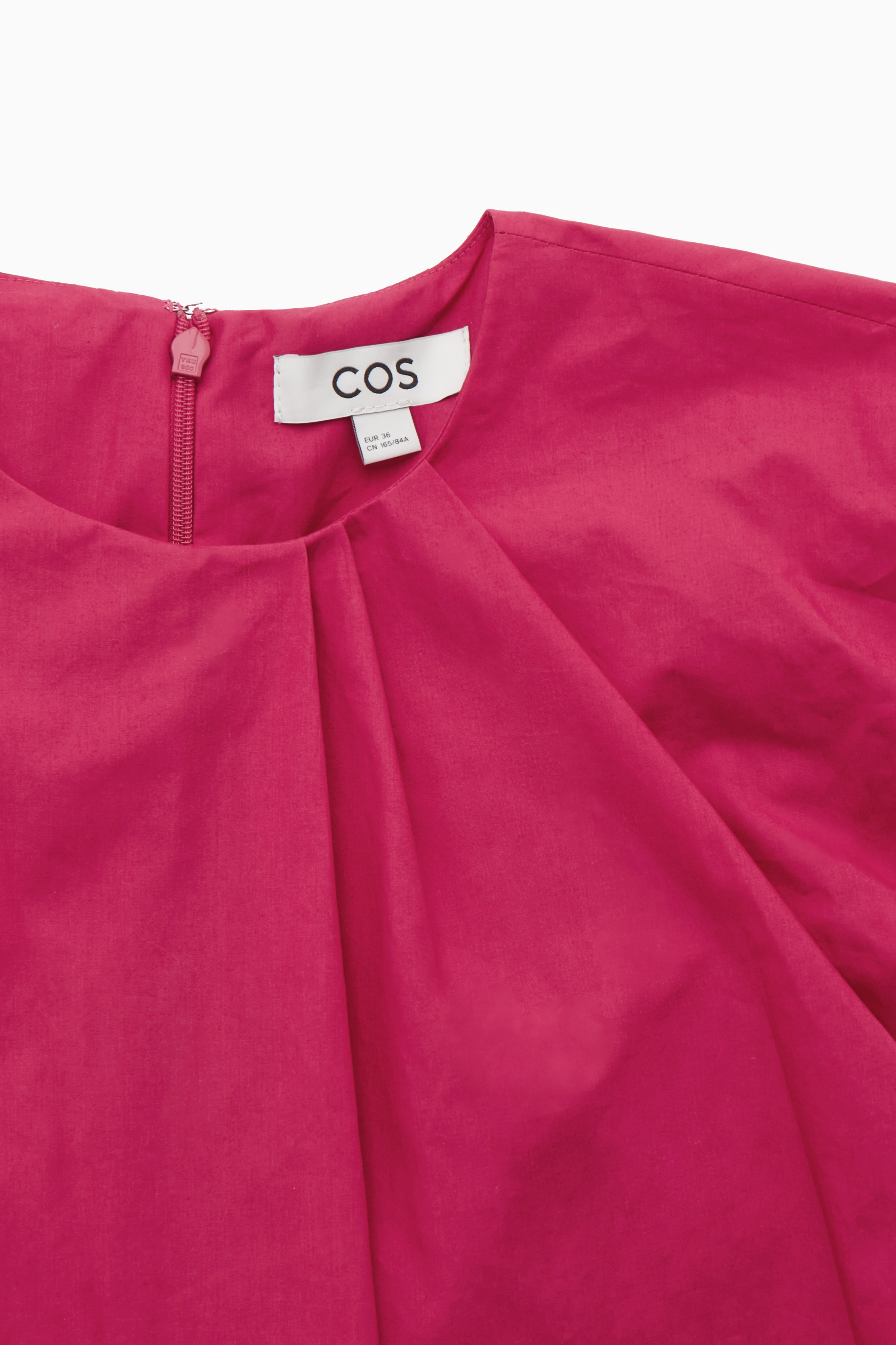 GATHERED DRAPED SLEEVELESS TOP - BRIGHT PINK