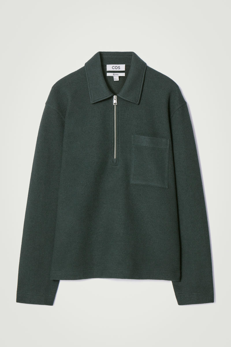 Half-Zip Wool-Blend Jumper