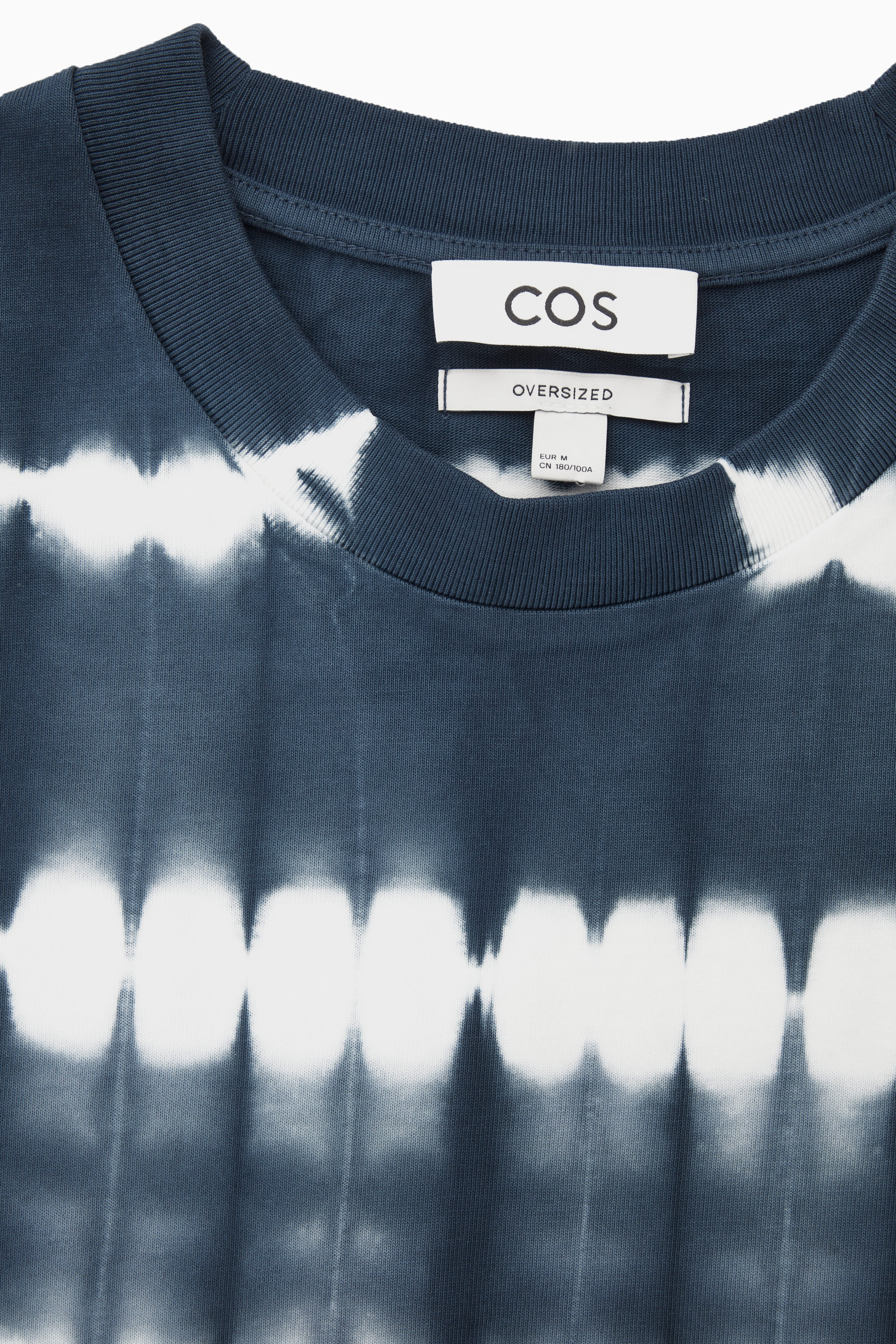OVERSIZED HEAVYWEIGHT TIE-DYED T-SHIRT - BLUE / WHITE