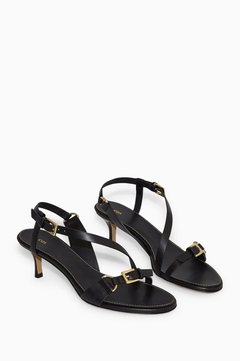 Buckled Strappy Heeled Sandals