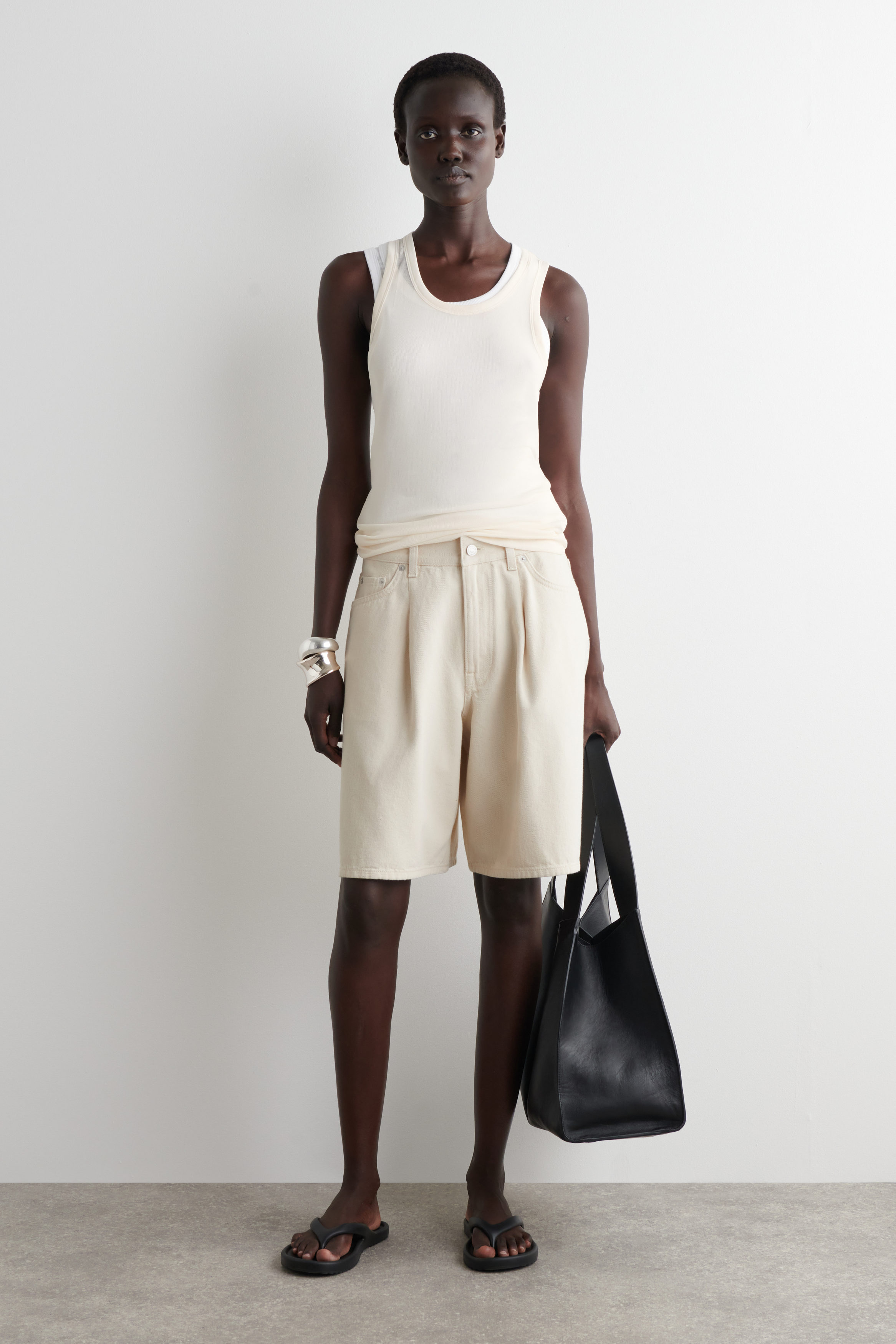 トップス cos contrast silk panel shirt COS Silk Panel T-Shirt Dress | endource