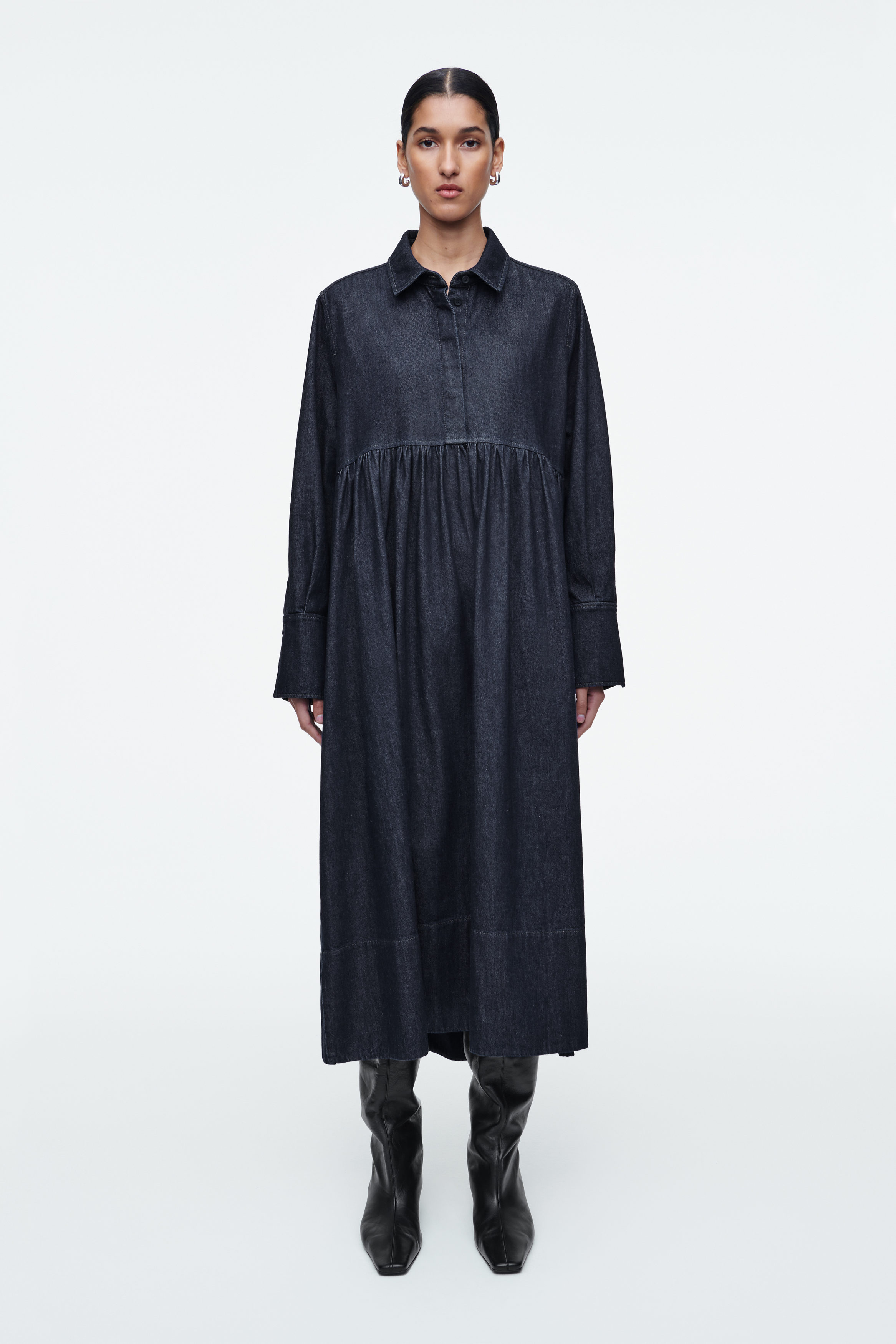 ジャケット・アウター I LINE DENIM SHIRT DRESS Denim shirt dress Light blue | Replay Jeans