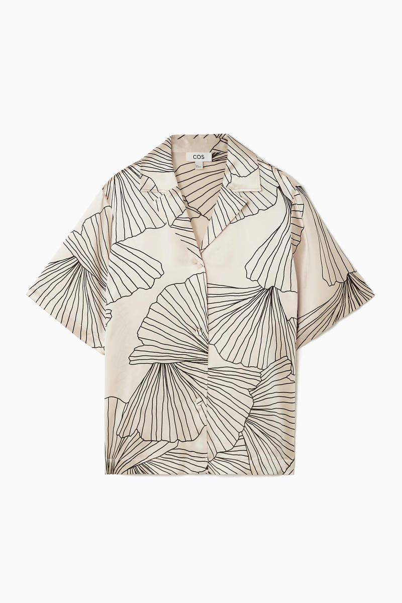 Printed Silk Short-Sleeved Shirt