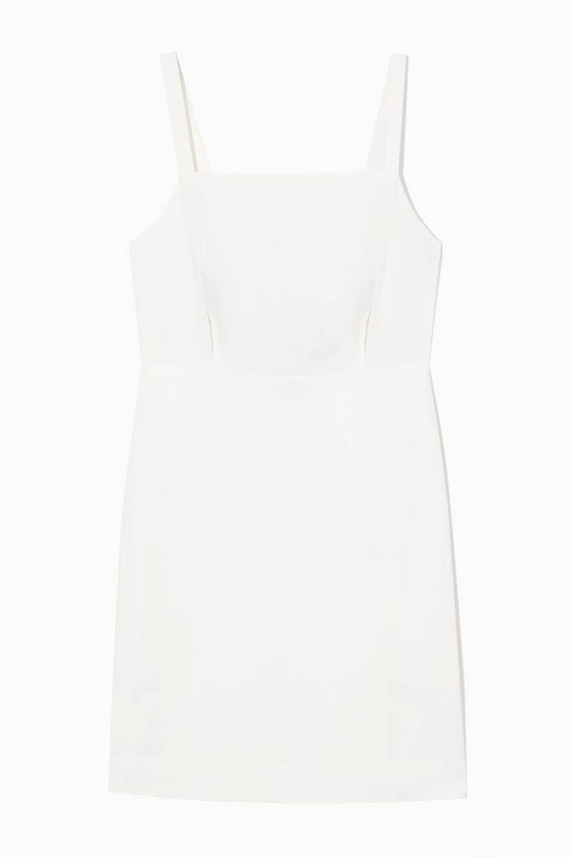 Open-Back Mini Pinafore Dress