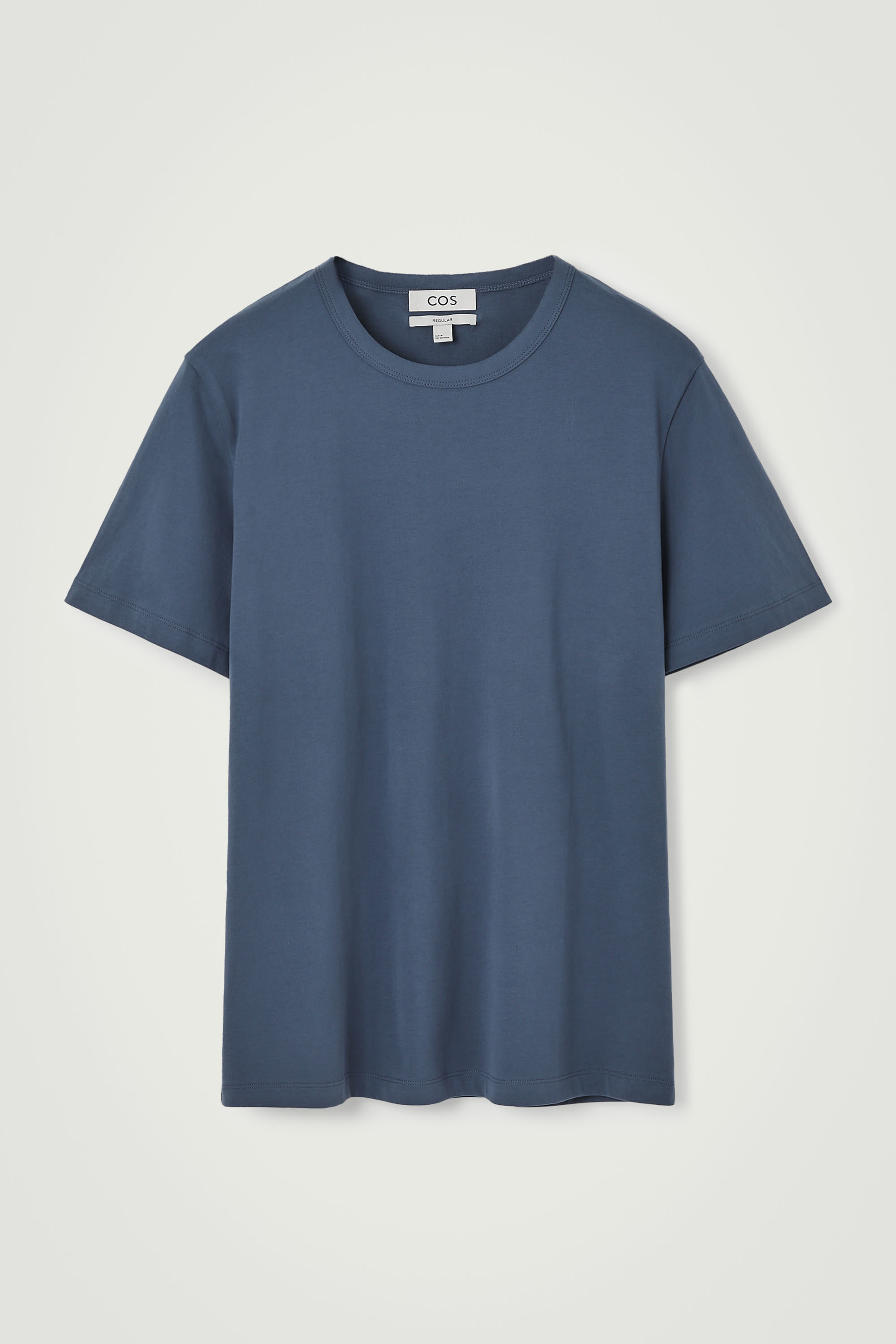 REGULAR LIGHTWEIGHT BRUSHED-COTTON T-SHIRT - NAVY
