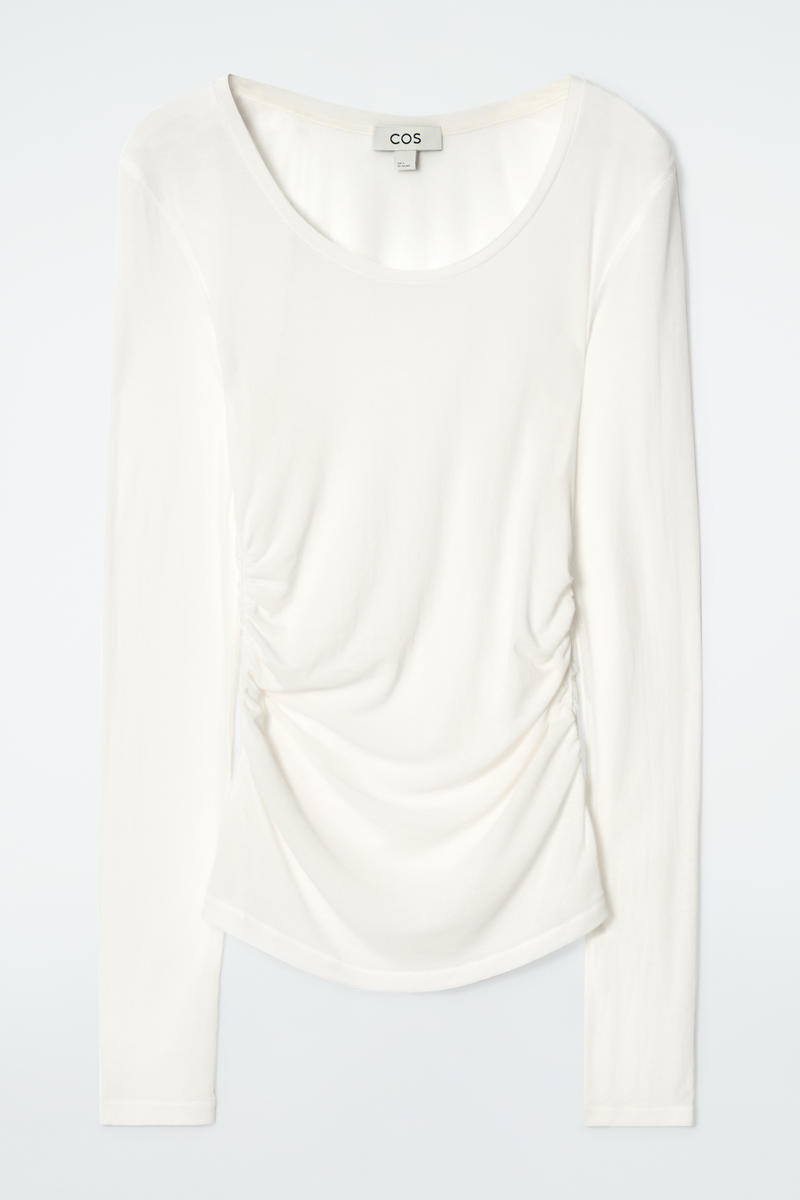Ruched Long-Sleeved Top