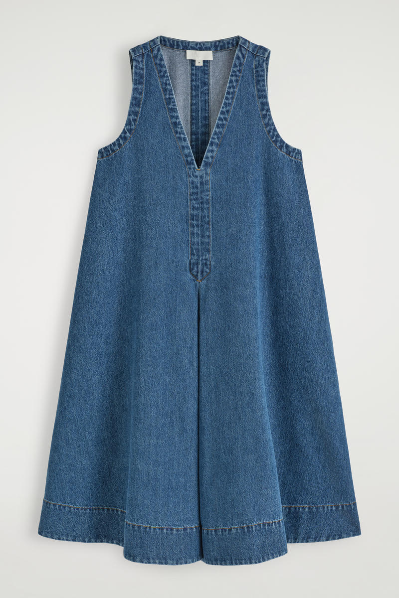 Denim A-Line Mini Dress