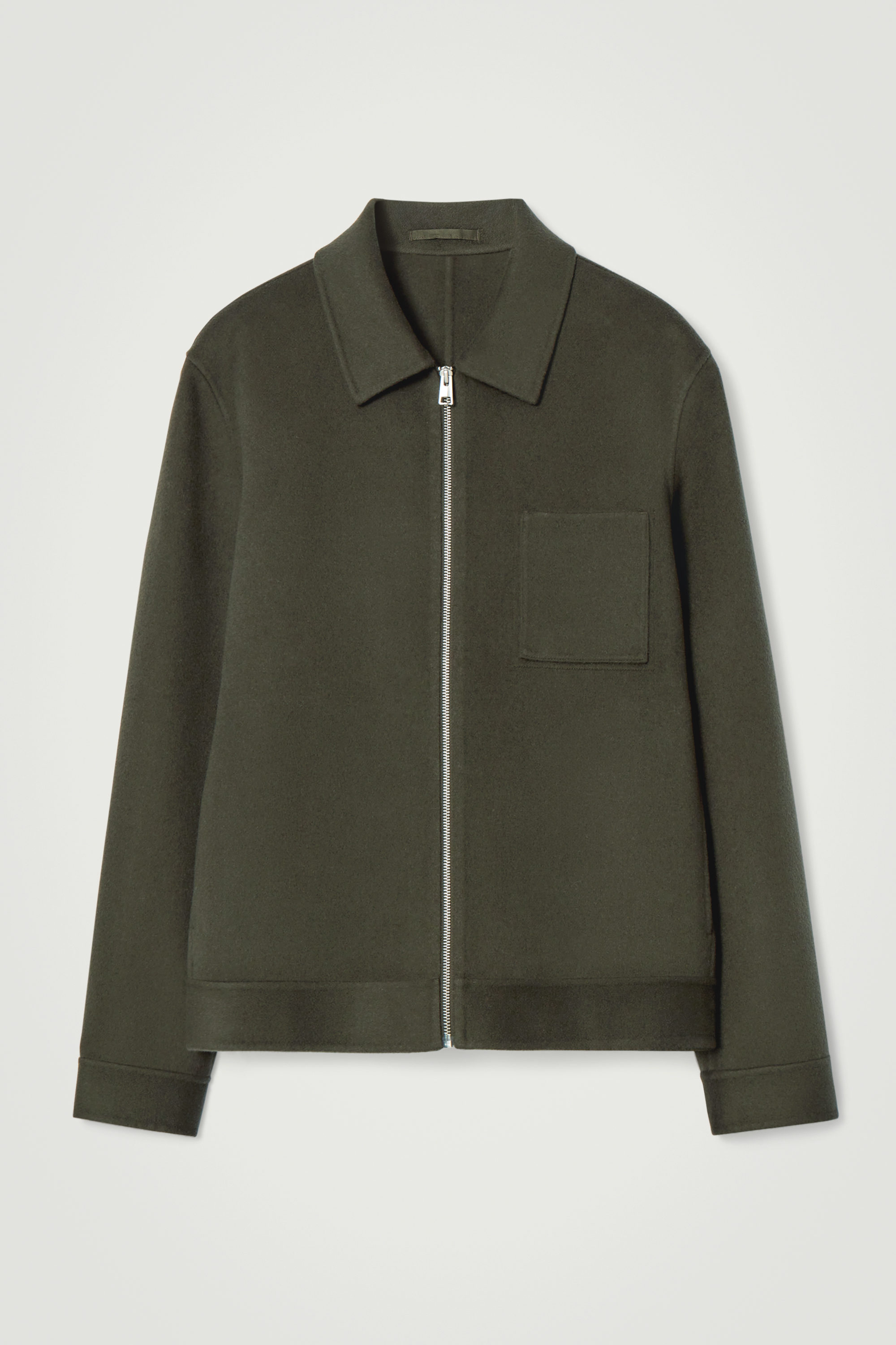 DOUBLE-FACED WOOL HARRINGTON JACKET - KHAKI | COS NL