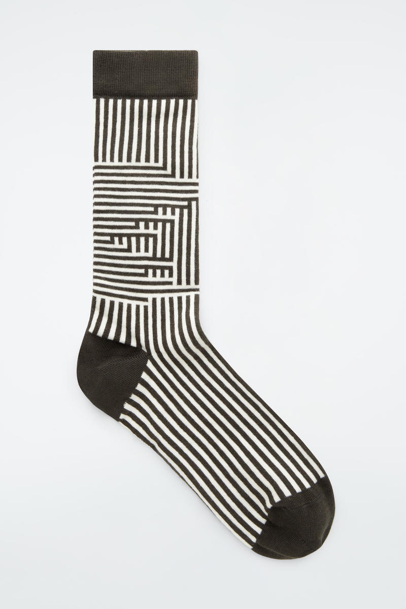 Geometric Striped Socks