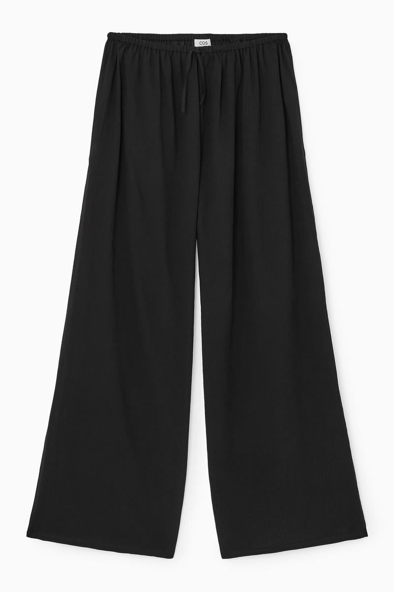 Semi-Sheer Drawstring Trousers