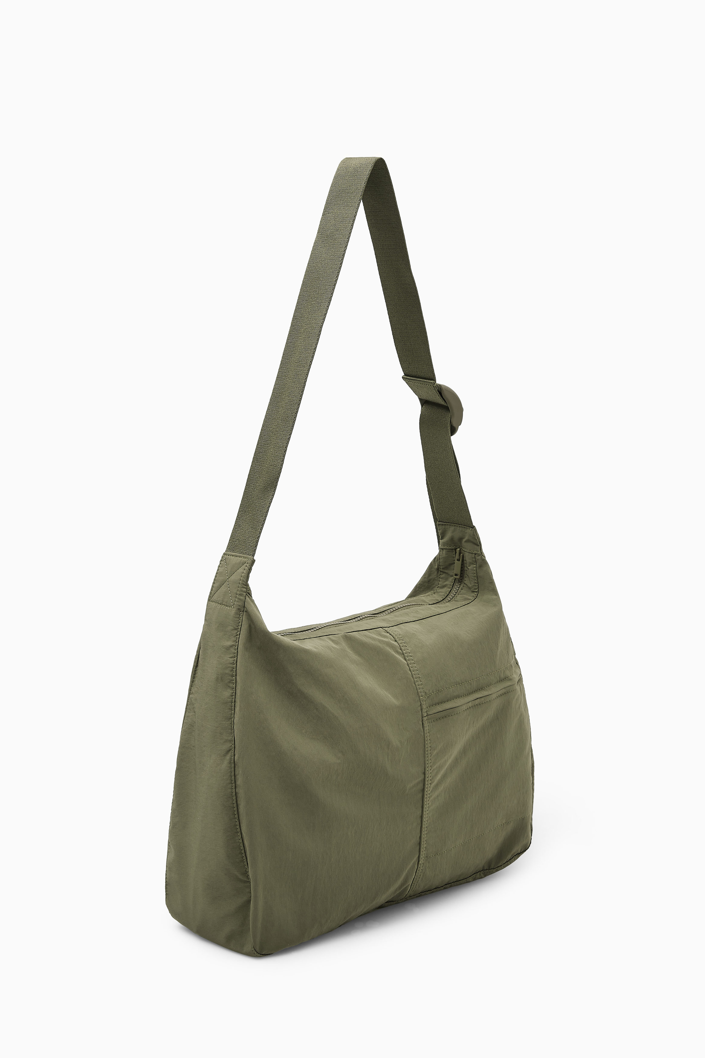 SLOUCHY NYLON MESSENGER BAG - KHAKI GREEN | COS
